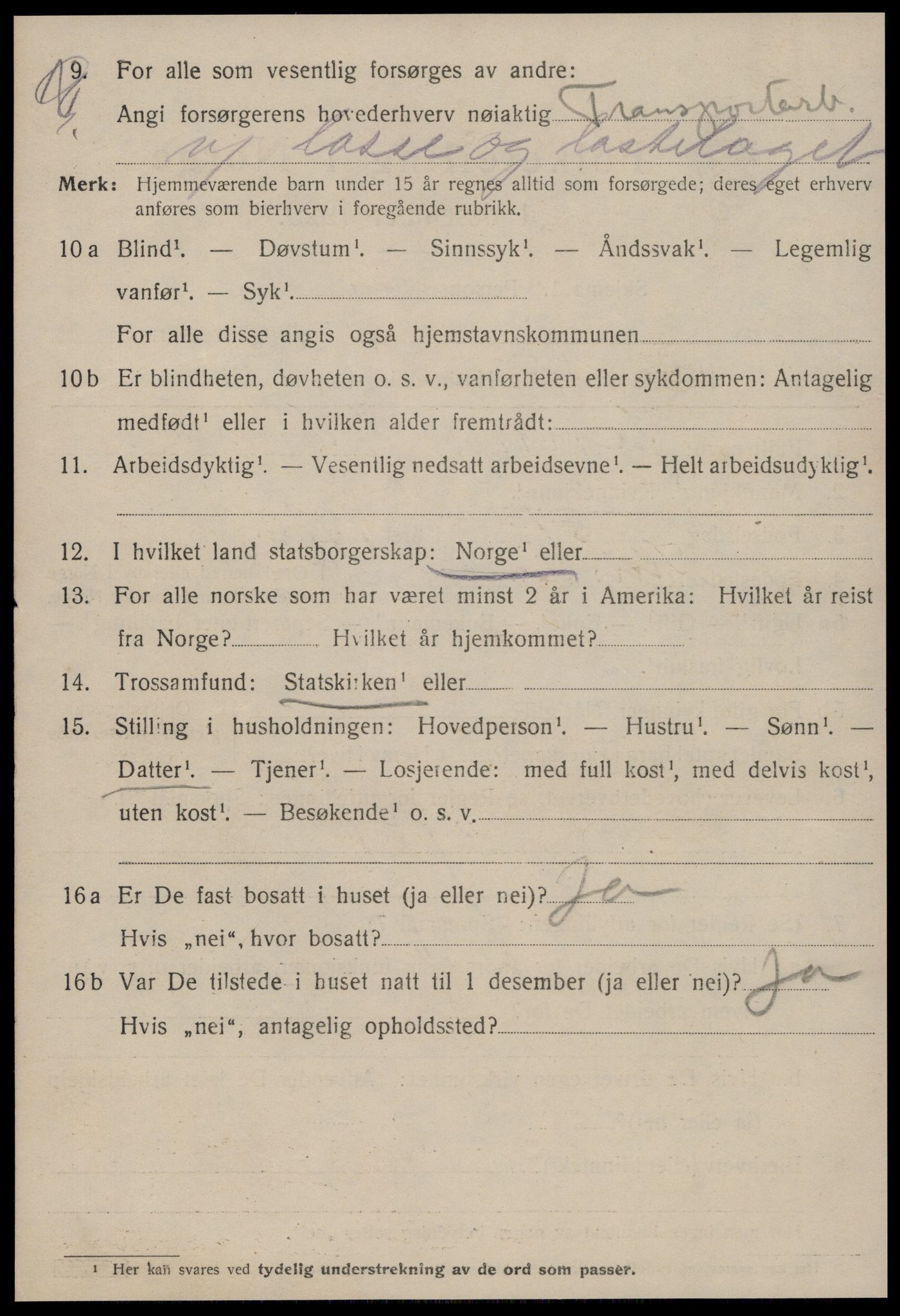 SAT, 1920 census for Kristiansund, 1920, p. 19832