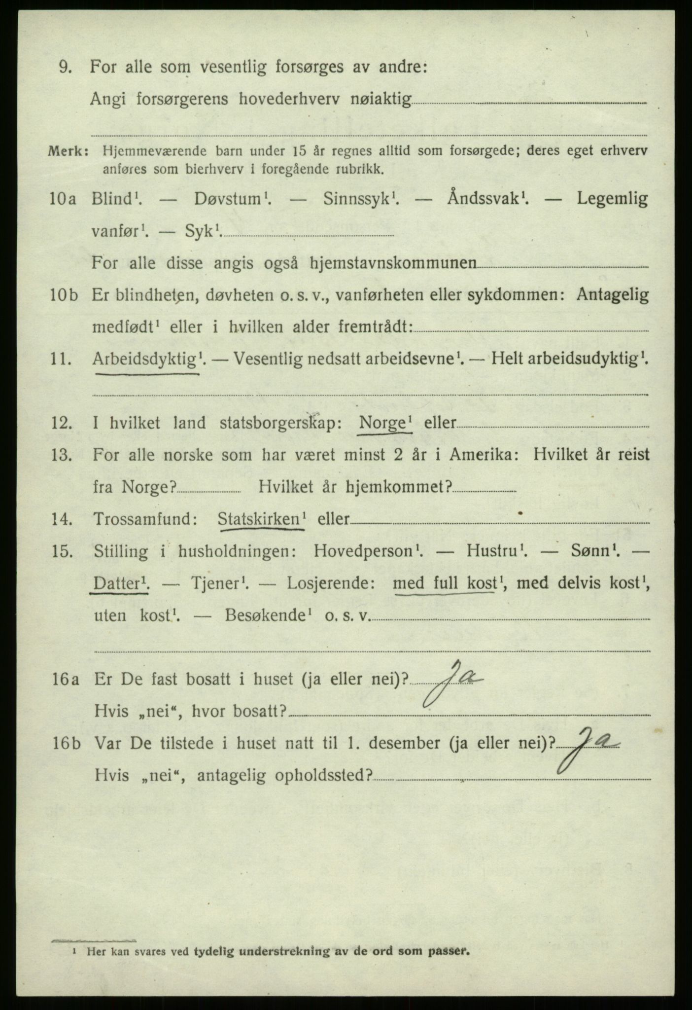 SAB, 1920 census for Davik, 1920, p. 3338