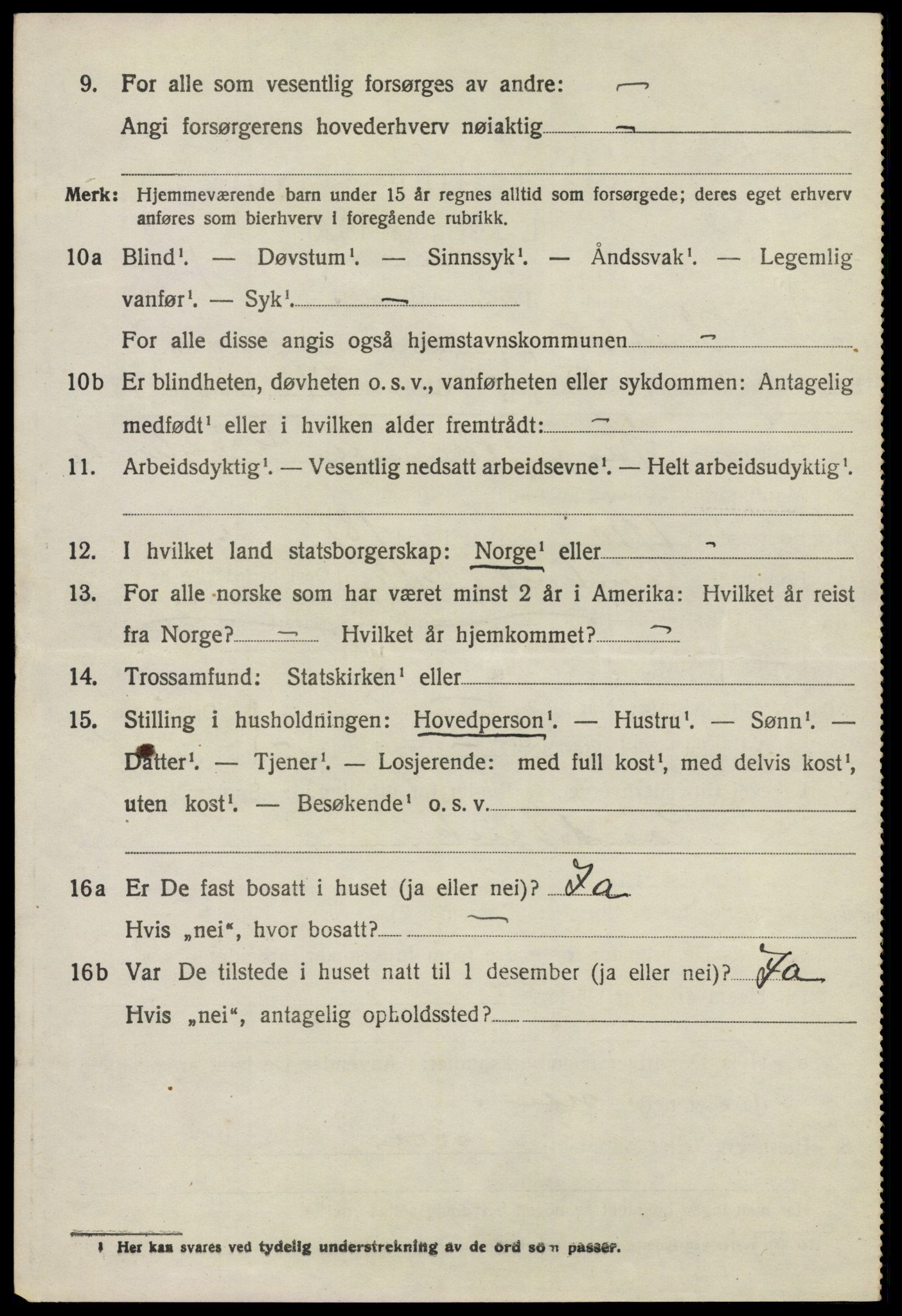 SAO, 1920 census for Vestby, 1920, p. 4464