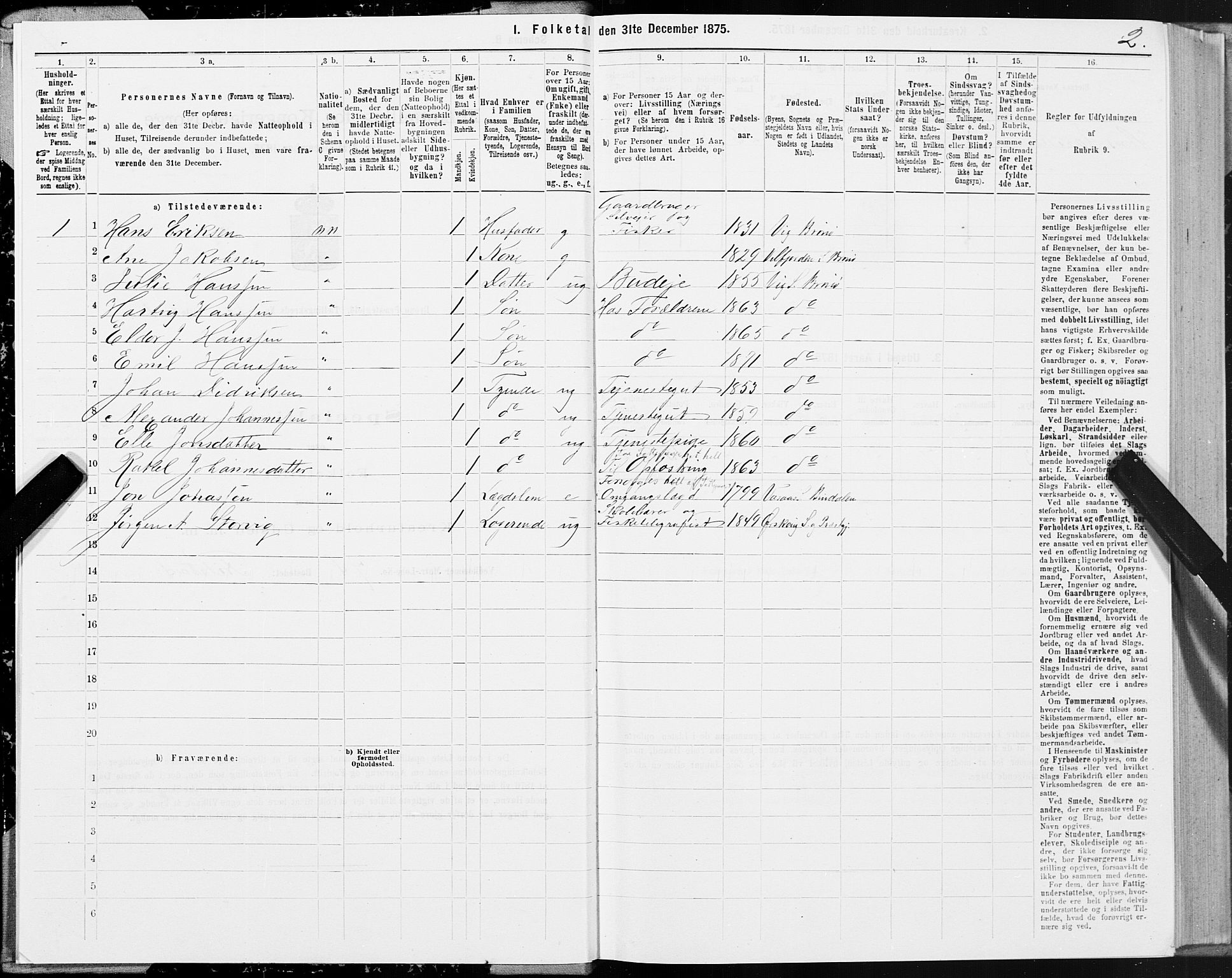 SAT, 1875 census for 1814P Brønnøy, 1875, p. 1002