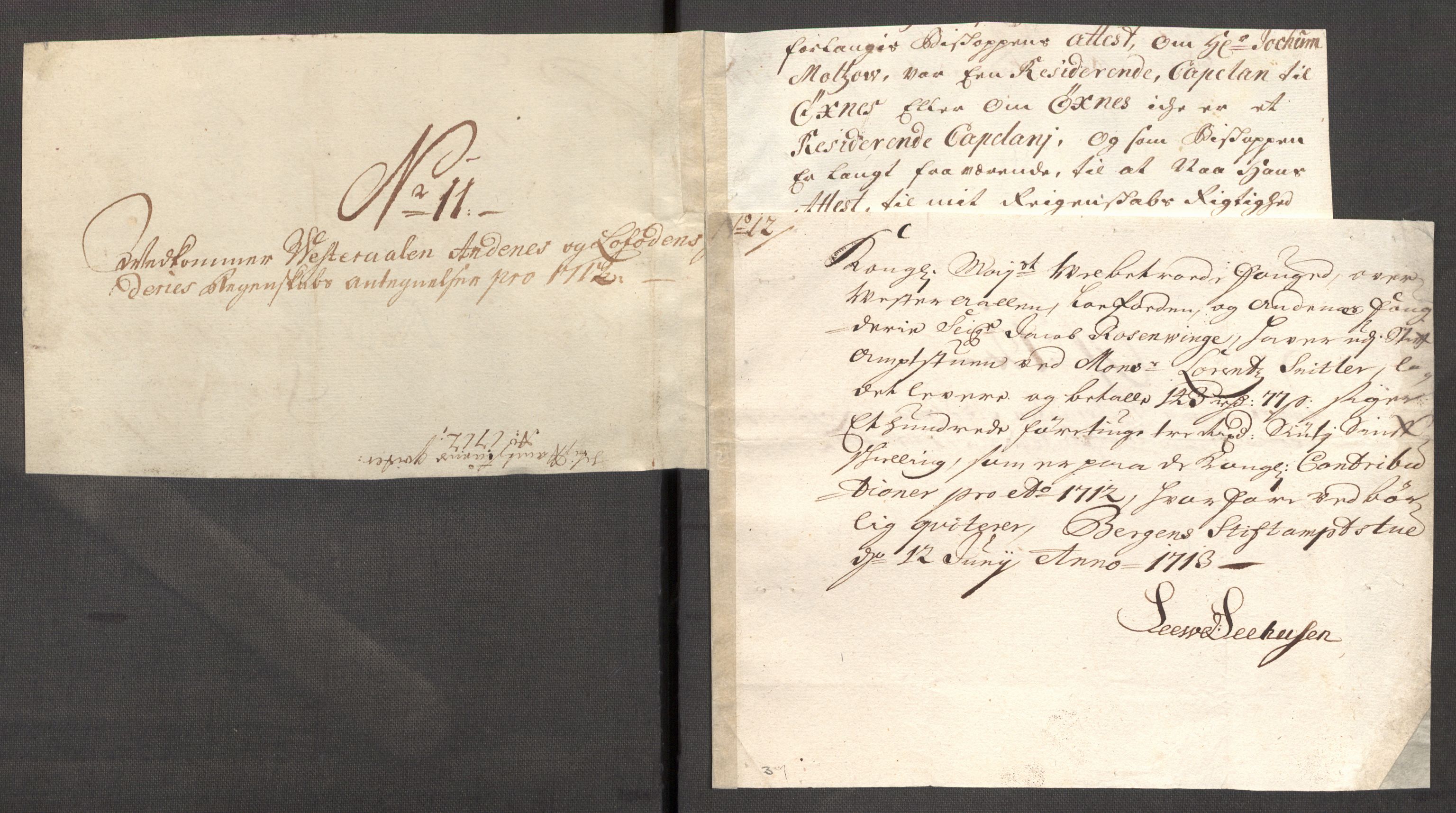 Rentekammeret inntil 1814, Reviderte regnskaper, Fogderegnskap, AV/RA-EA-4092/R67/L4679: Fogderegnskap Vesterålen, Andenes og Lofoten, 1711-1713, p. 63