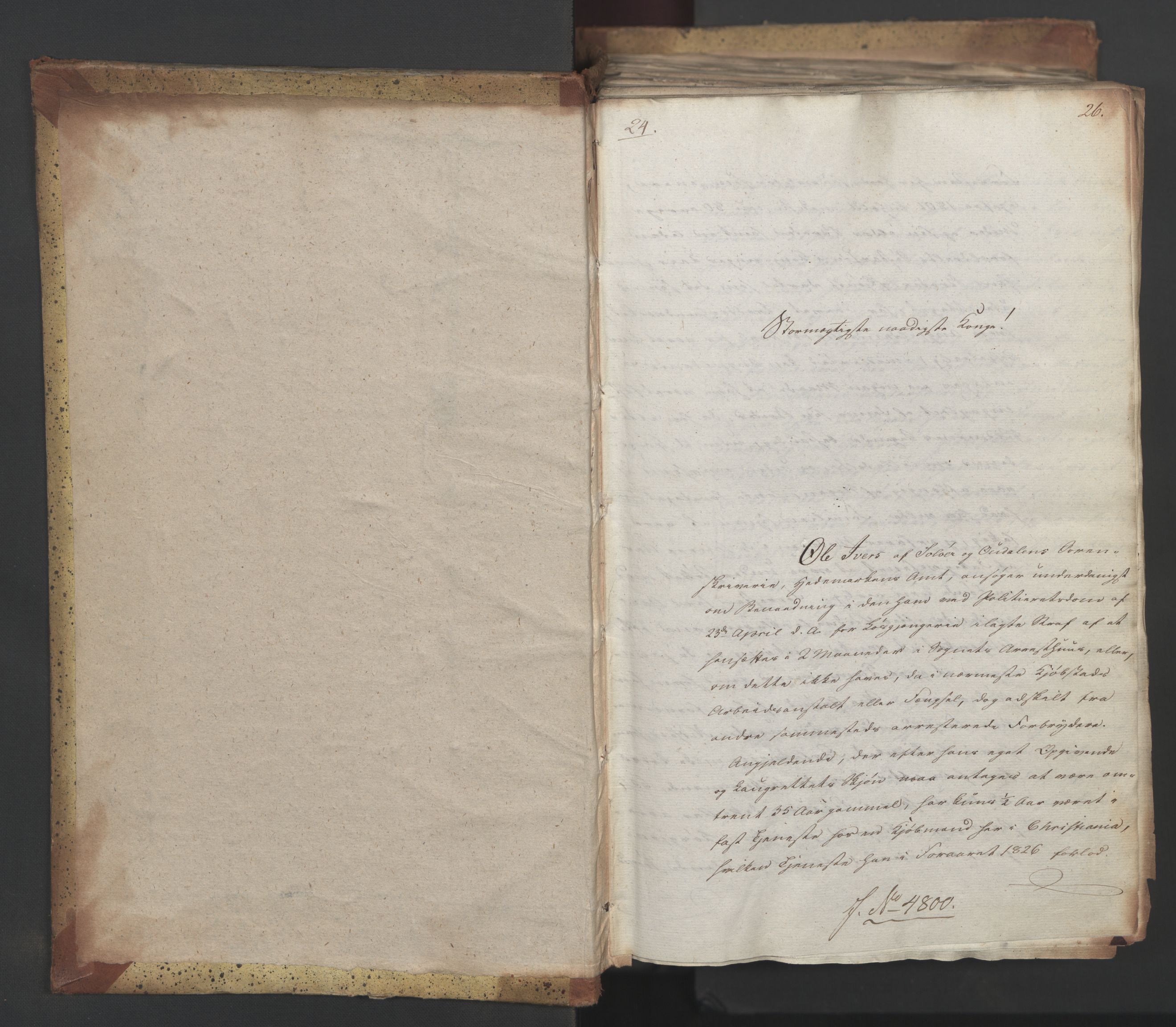 Statsrådsavdelingen i Stockholm, AV/RA-S-1003/D/Da/L0053: Regjeringsinnstillinger nr. 4800-5017, 1827, p. 3
