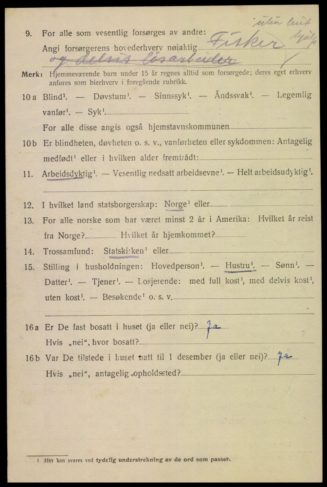 SAK, 1920 census for Flekkefjord, 1920, p. 5437