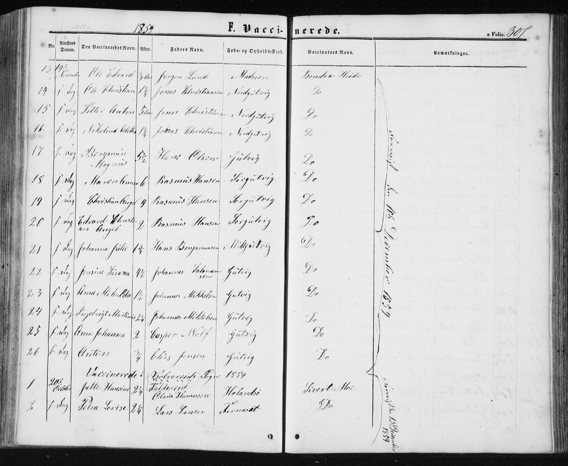 Ministerialprotokoller, klokkerbøker og fødselsregistre - Nord-Trøndelag, SAT/A-1458/780/L0641: Parish register (official) no. 780A06, 1857-1874, p. 307