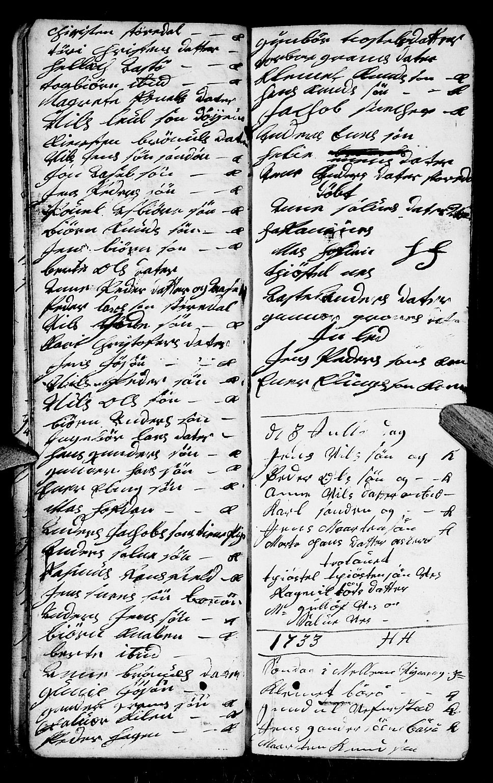 Dypvåg sokneprestkontor, AV/SAK-1111-0007/F/Fb/Fba/L0005: Parish register (copy) no. B 5, 1732-1746, p. 12