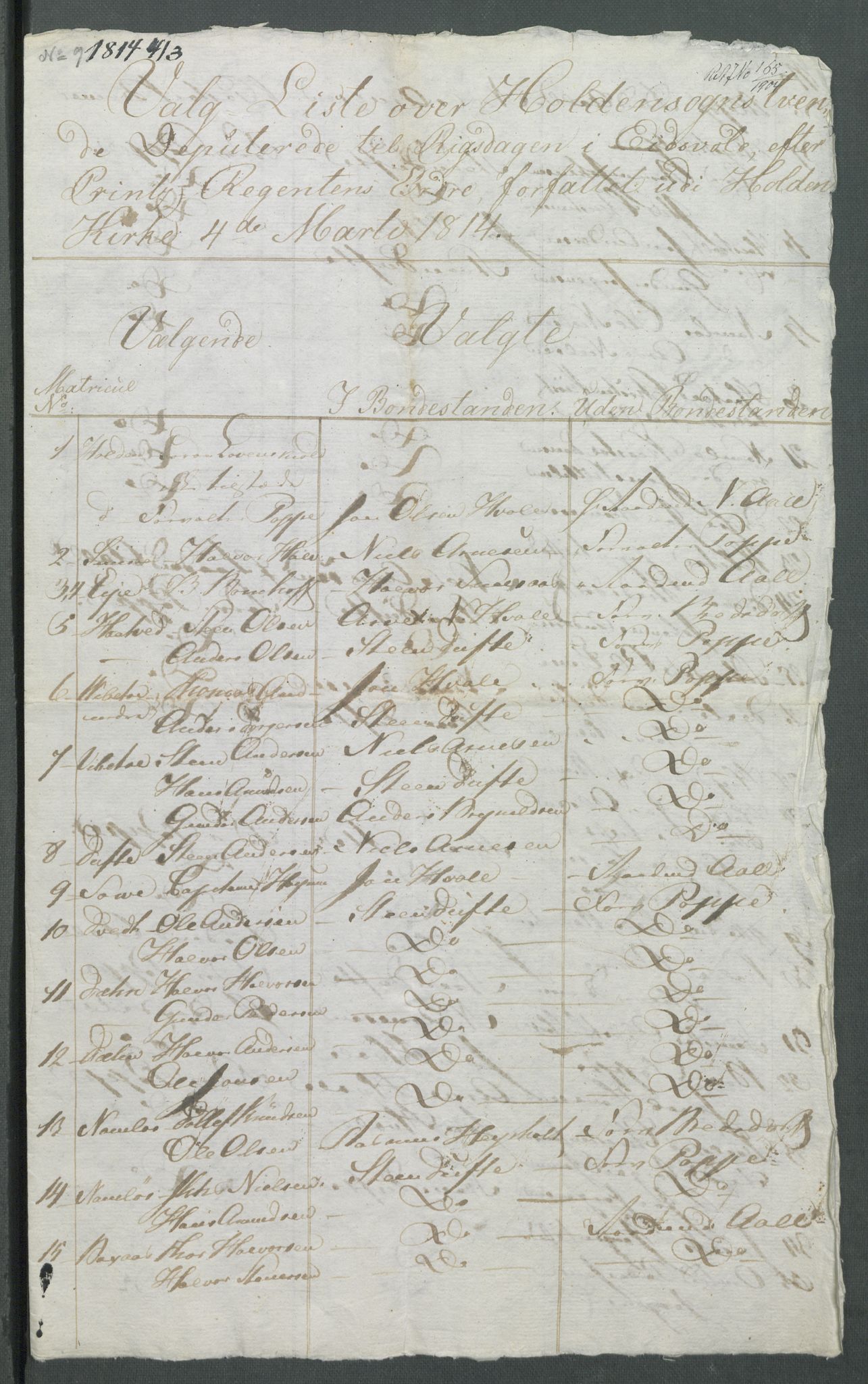 Forskjellige samlinger, Historisk-kronologisk samling, AV/RA-EA-4029/G/Ga/L0009A: Historisk-kronologisk samling. Dokumenter fra januar og ut september 1814. , 1814, p. 46