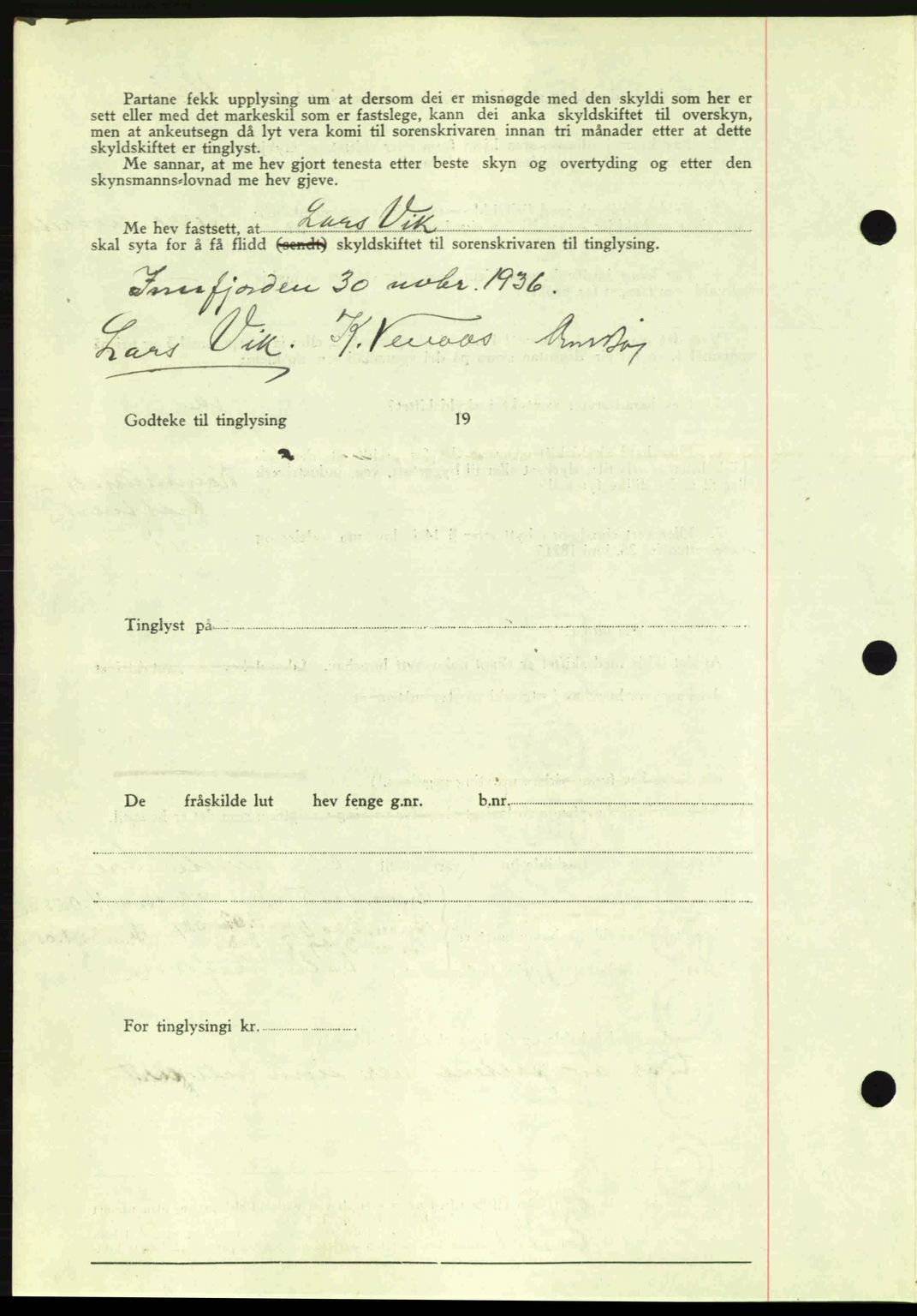 Romsdal sorenskriveri, SAT/A-4149/1/2/2C: Mortgage book no. A2, 1936-1937, Diary no: : 2677/1936