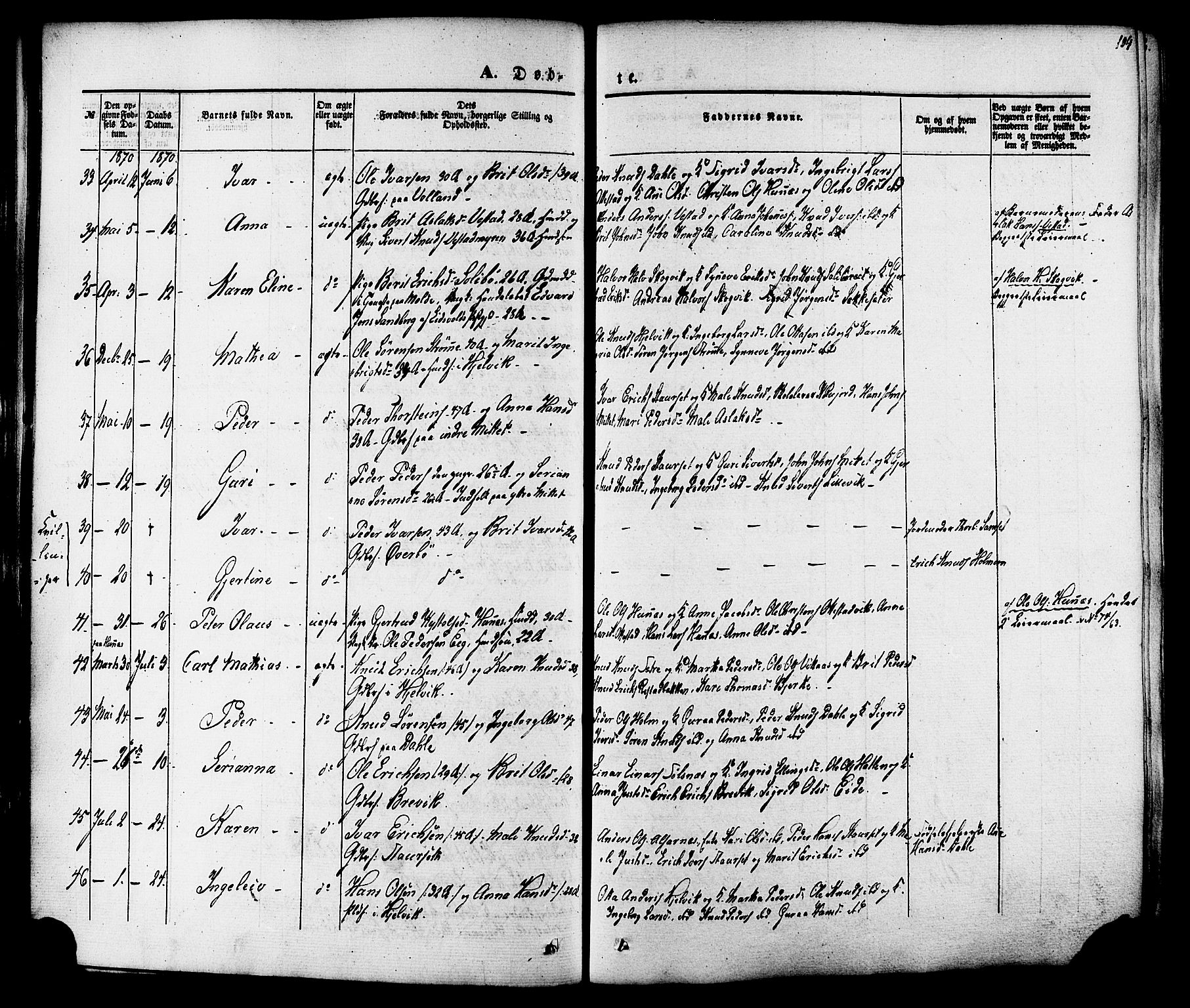 Ministerialprotokoller, klokkerbøker og fødselsregistre - Møre og Romsdal, AV/SAT-A-1454/547/L0603: Parish register (official) no. 547A05, 1846-1877, p. 104