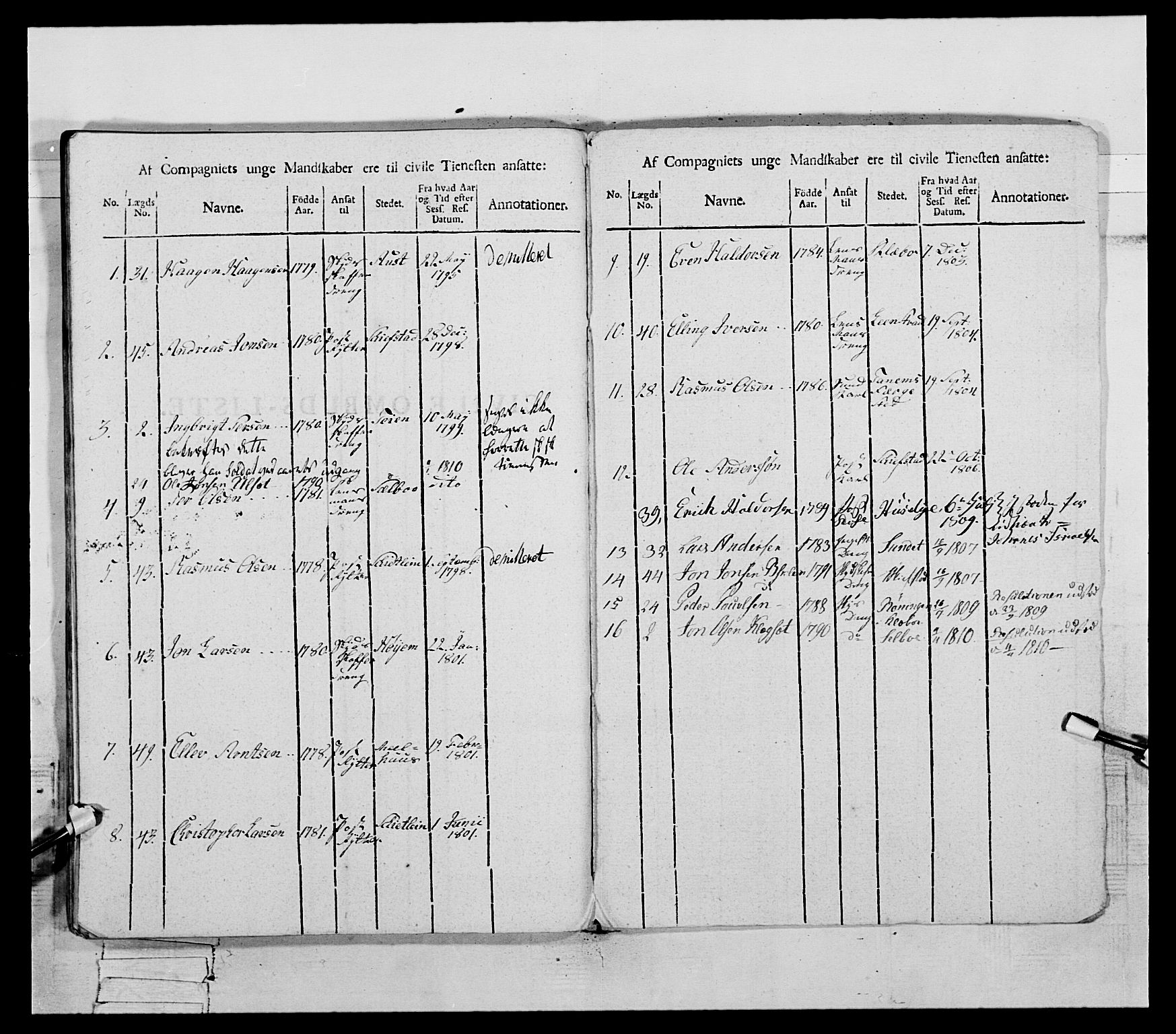 Generalitets- og kommissariatskollegiet, Det kongelige norske kommissariatskollegium, AV/RA-EA-5420/E/Eh/L0075b: 1. Trondheimske nasjonale infanteriregiment, 1807, p. 185