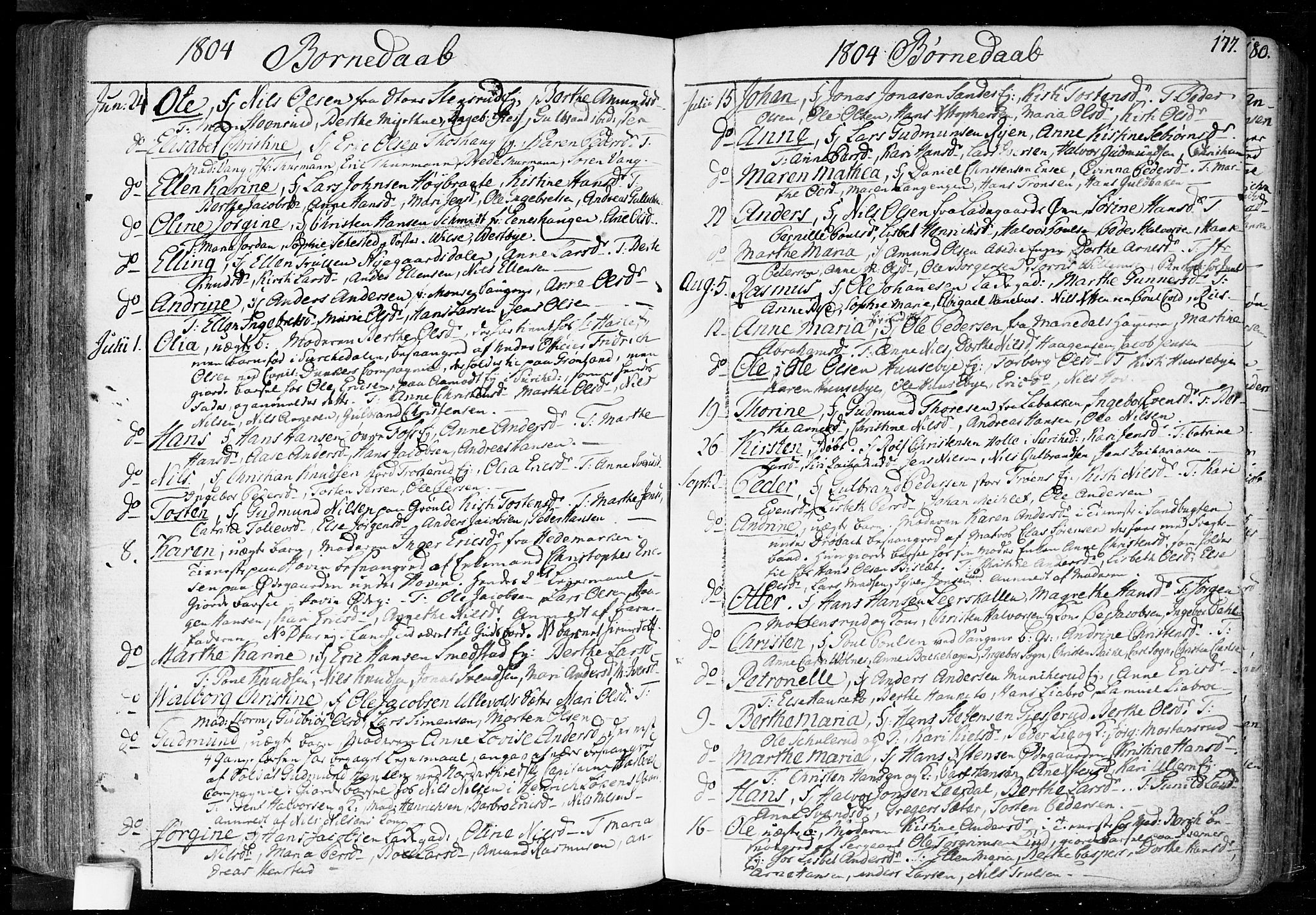 Aker prestekontor kirkebøker, SAO/A-10861/F/L0010: Parish register (official) no. 10, 1786-1809, p. 177