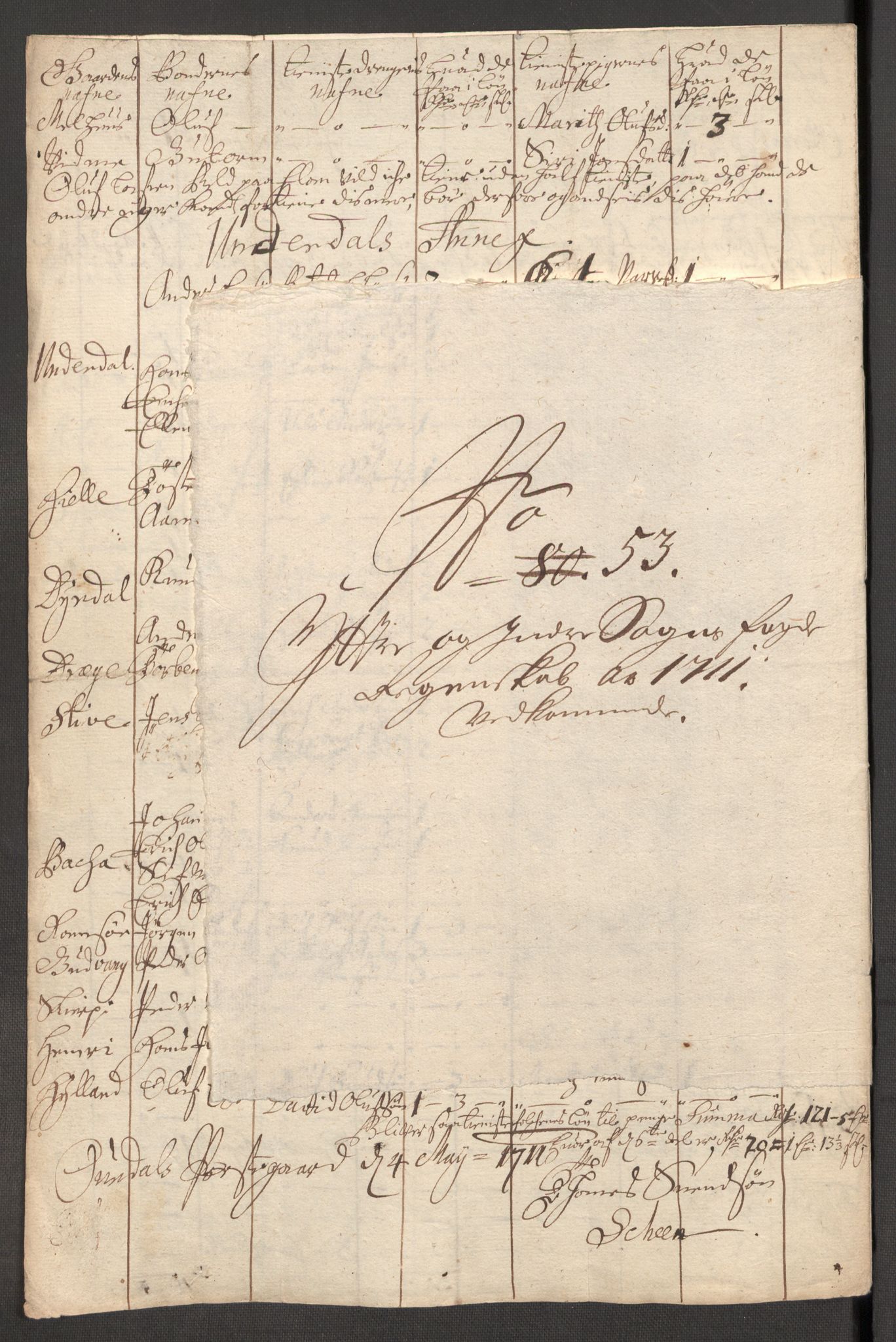 Rentekammeret inntil 1814, Reviderte regnskaper, Fogderegnskap, AV/RA-EA-4092/R52/L3317: Fogderegnskap Sogn, 1711, p. 309