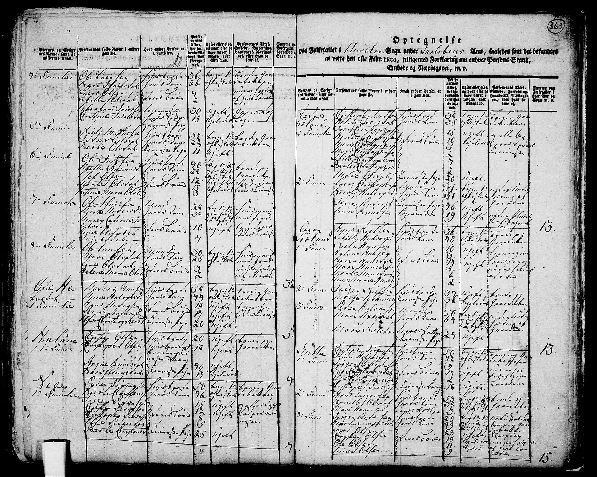 RA, 1801 census for 0719P Andebu, 1801, p. 362b-363a