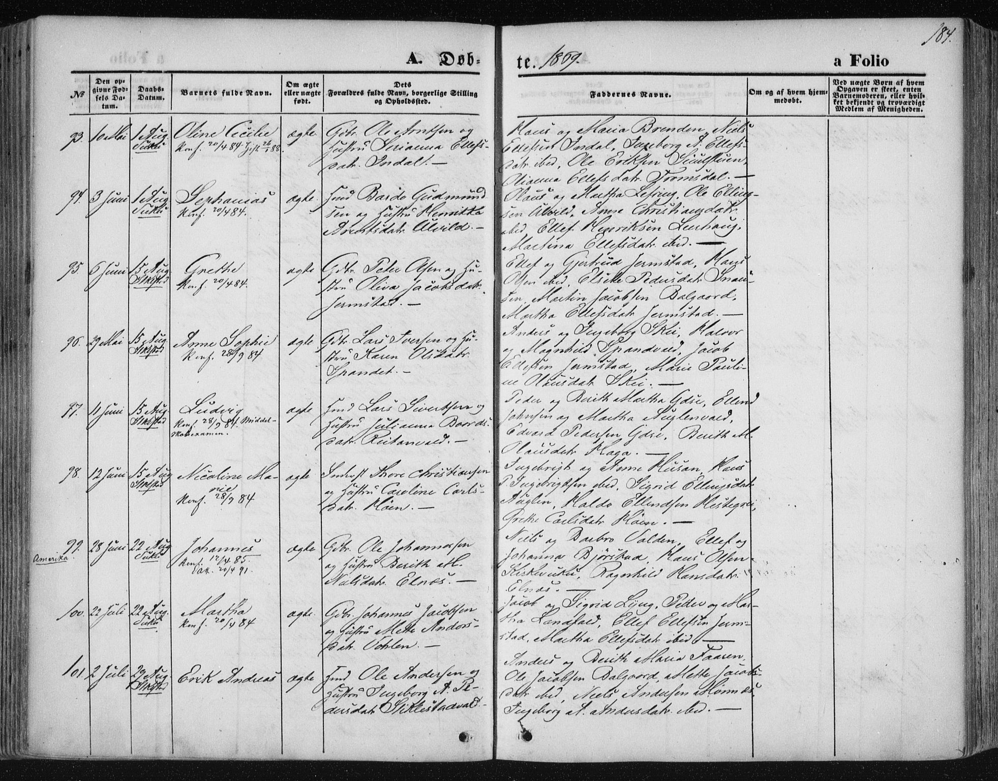 Ministerialprotokoller, klokkerbøker og fødselsregistre - Nord-Trøndelag, AV/SAT-A-1458/723/L0241: Parish register (official) no. 723A10, 1860-1869, p. 184