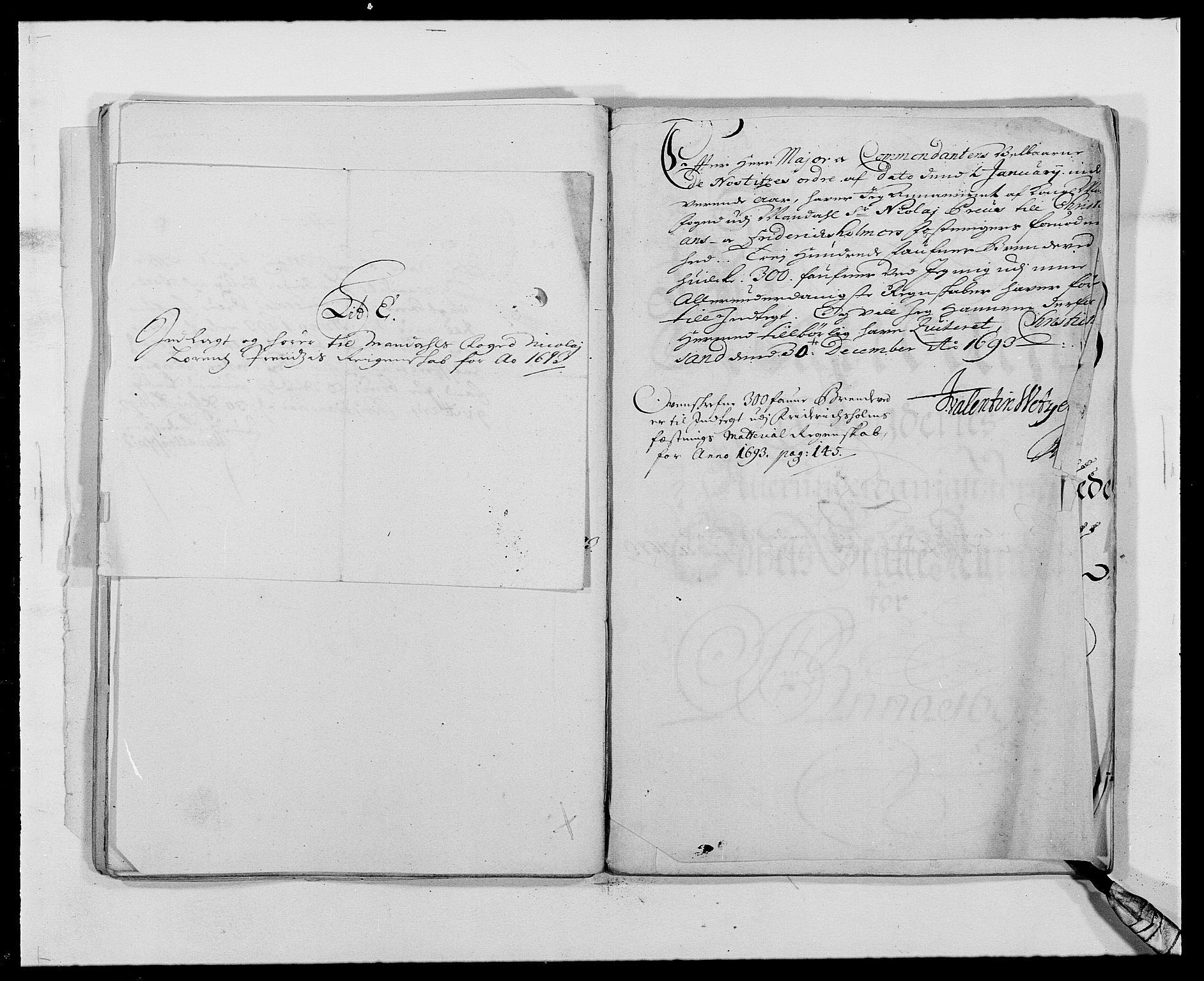 Rentekammeret inntil 1814, Reviderte regnskaper, Fogderegnskap, RA/EA-4092/R42/L2544: Mandal fogderi, 1692-1693, p. 226