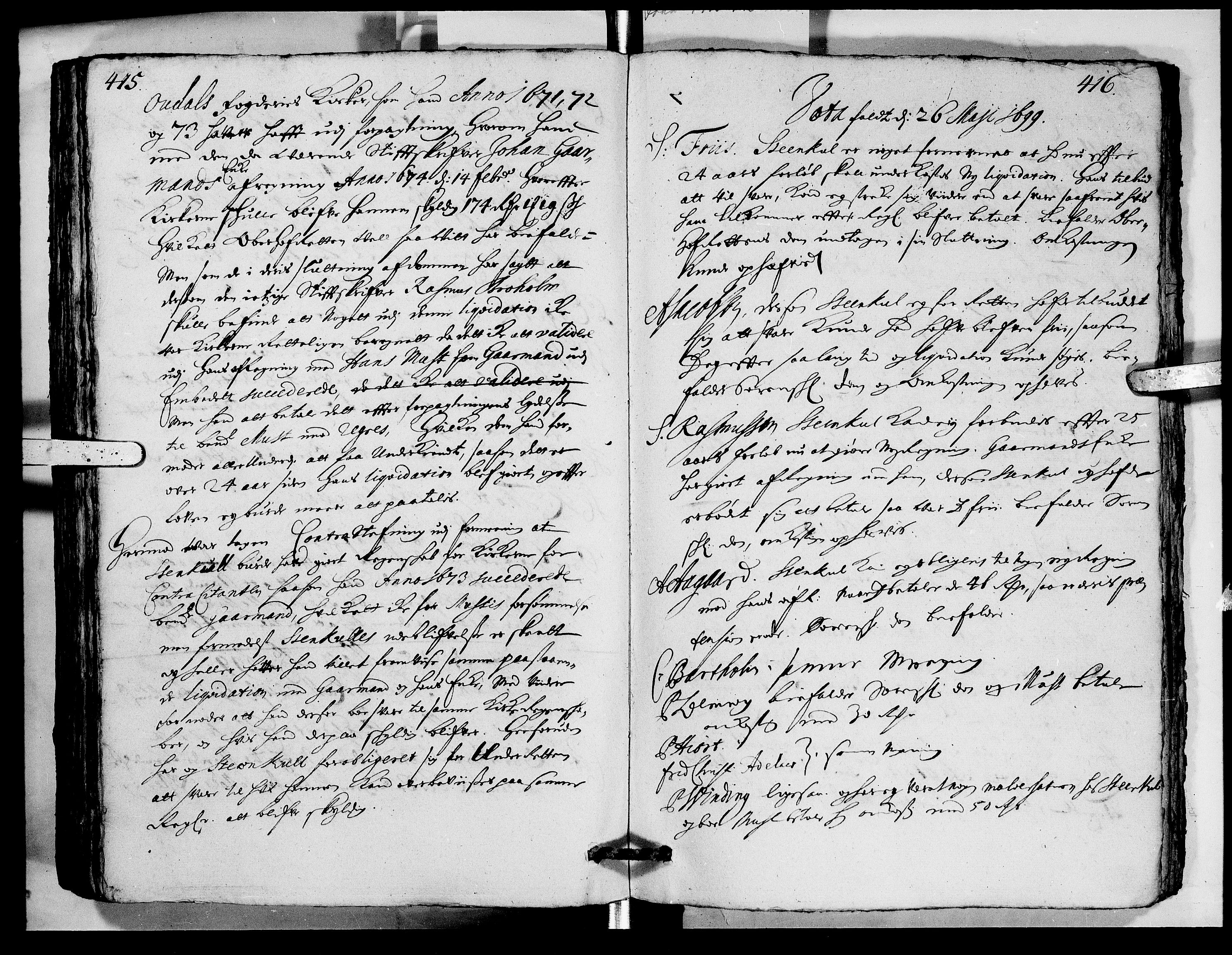 Højesteret, DRA/A-0009, 1699, p. 415-416