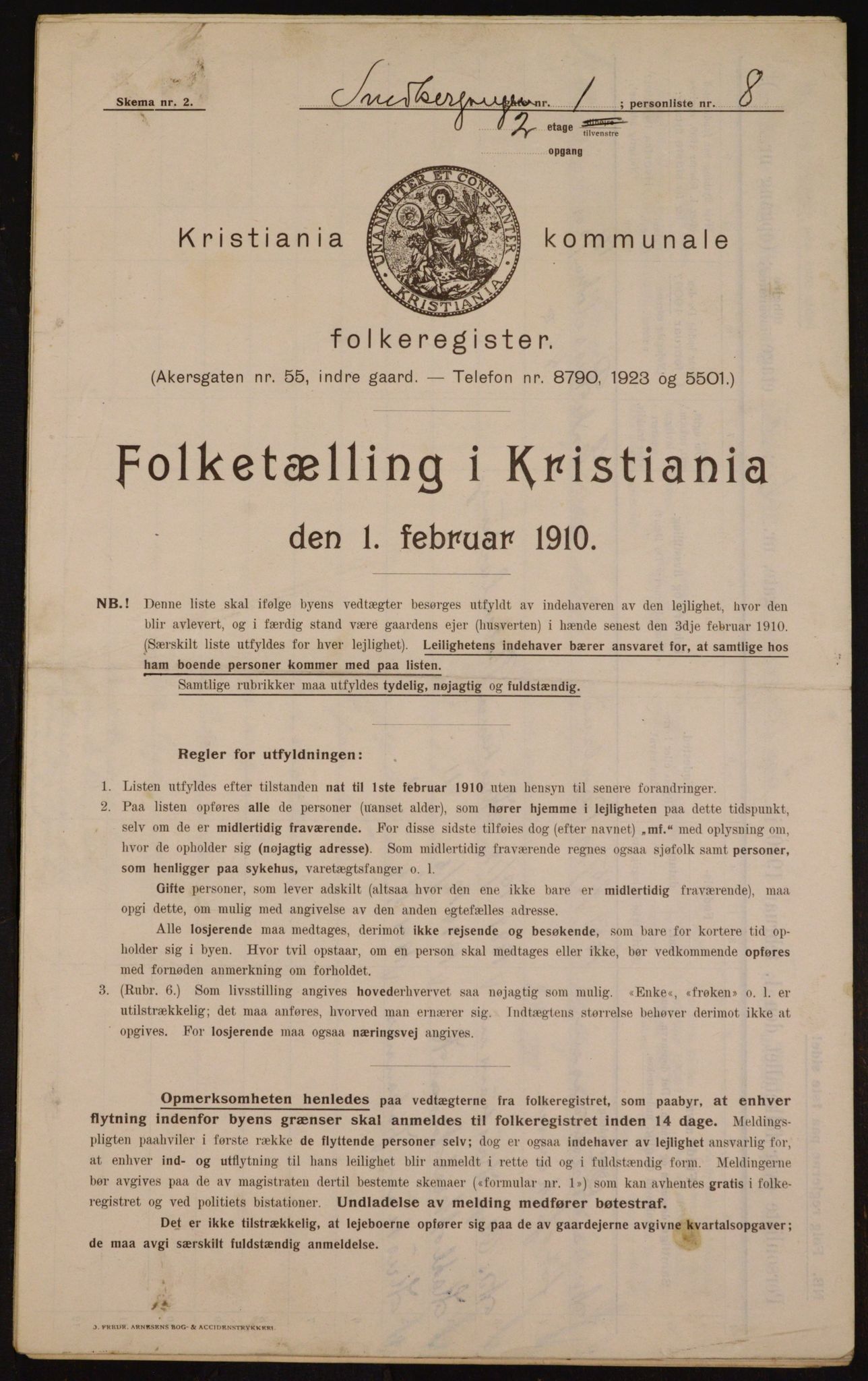 OBA, Municipal Census 1910 for Kristiania, 1910, p. 93344