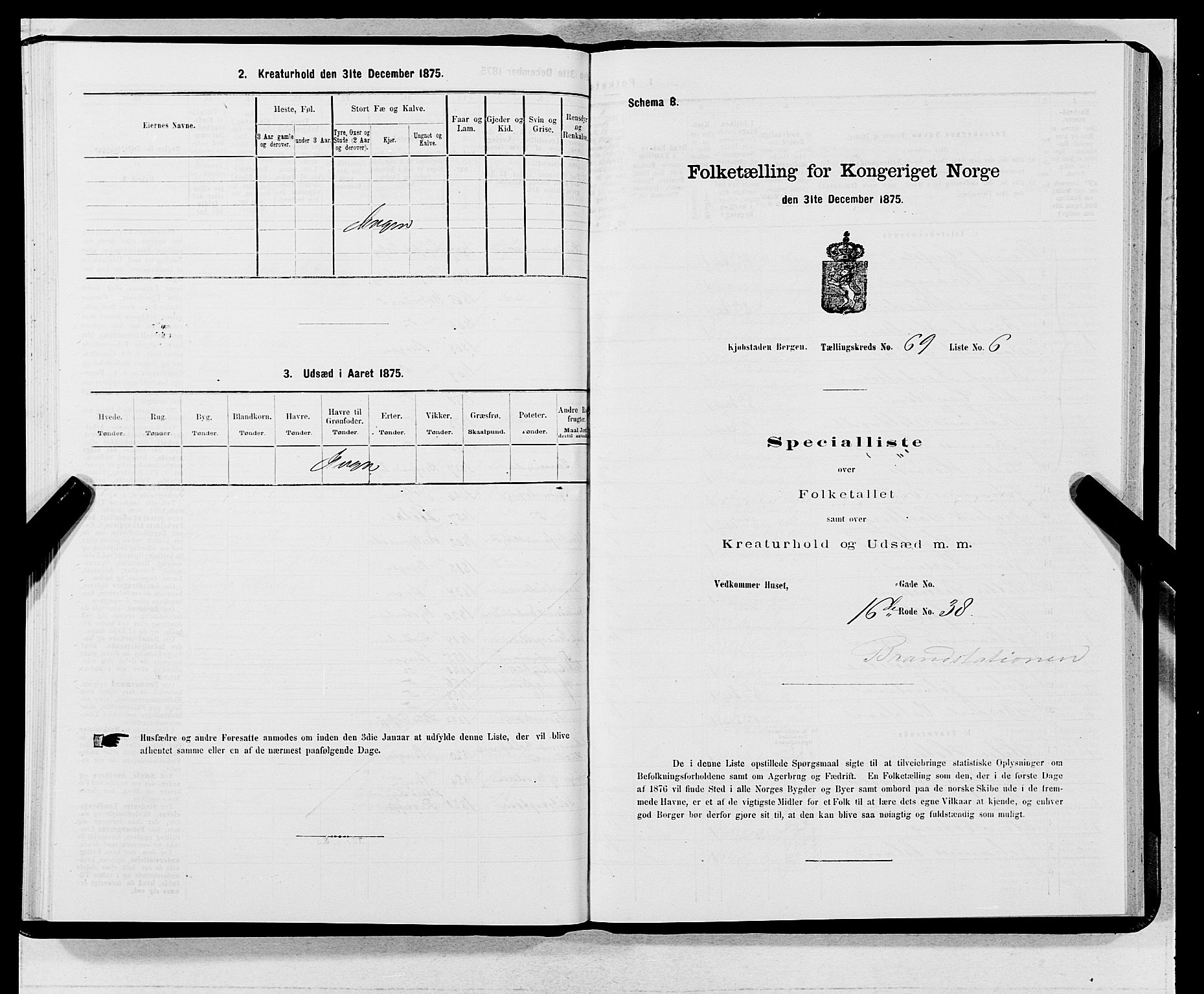 SAB, 1875 census for 1301 Bergen, 1875, p. 3666