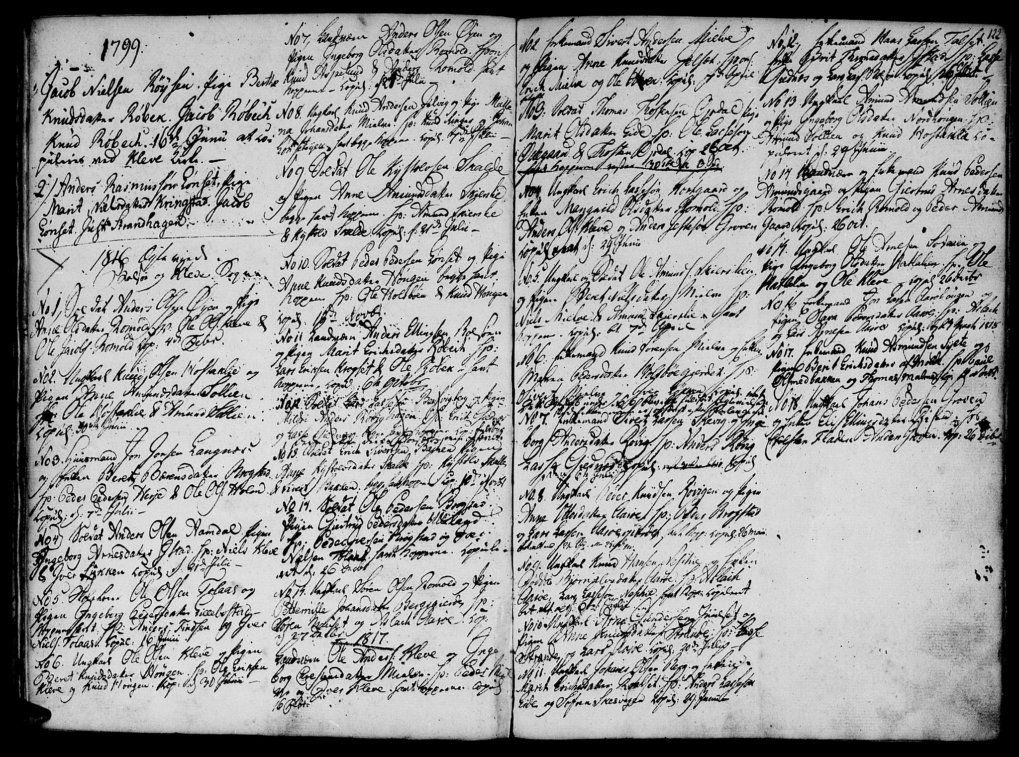 Ministerialprotokoller, klokkerbøker og fødselsregistre - Møre og Romsdal, SAT/A-1454/555/L0649: Parish register (official) no. 555A02 /1, 1795-1821, p. 122