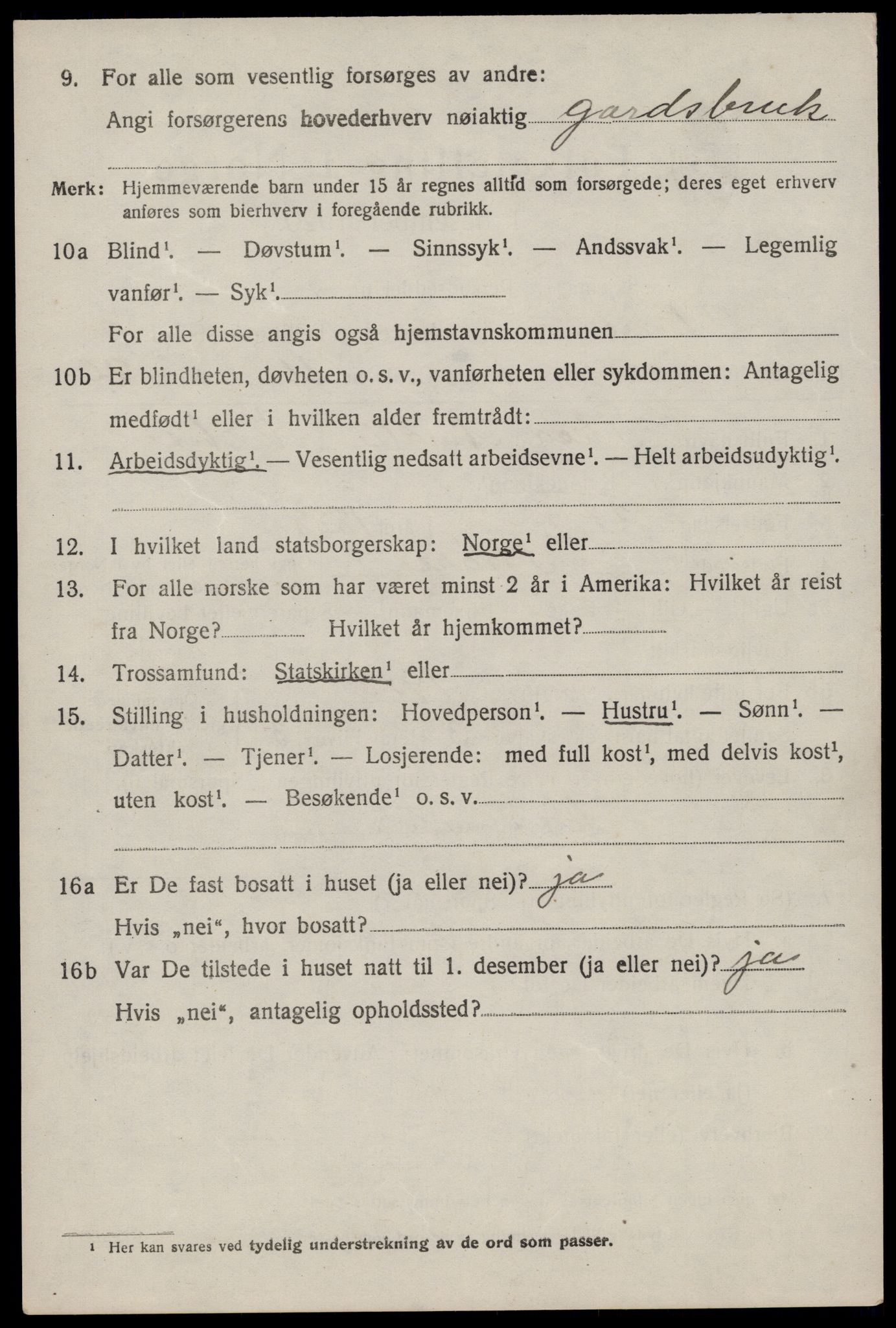 SAST, 1920 census for Skåre, 1920, p. 1627