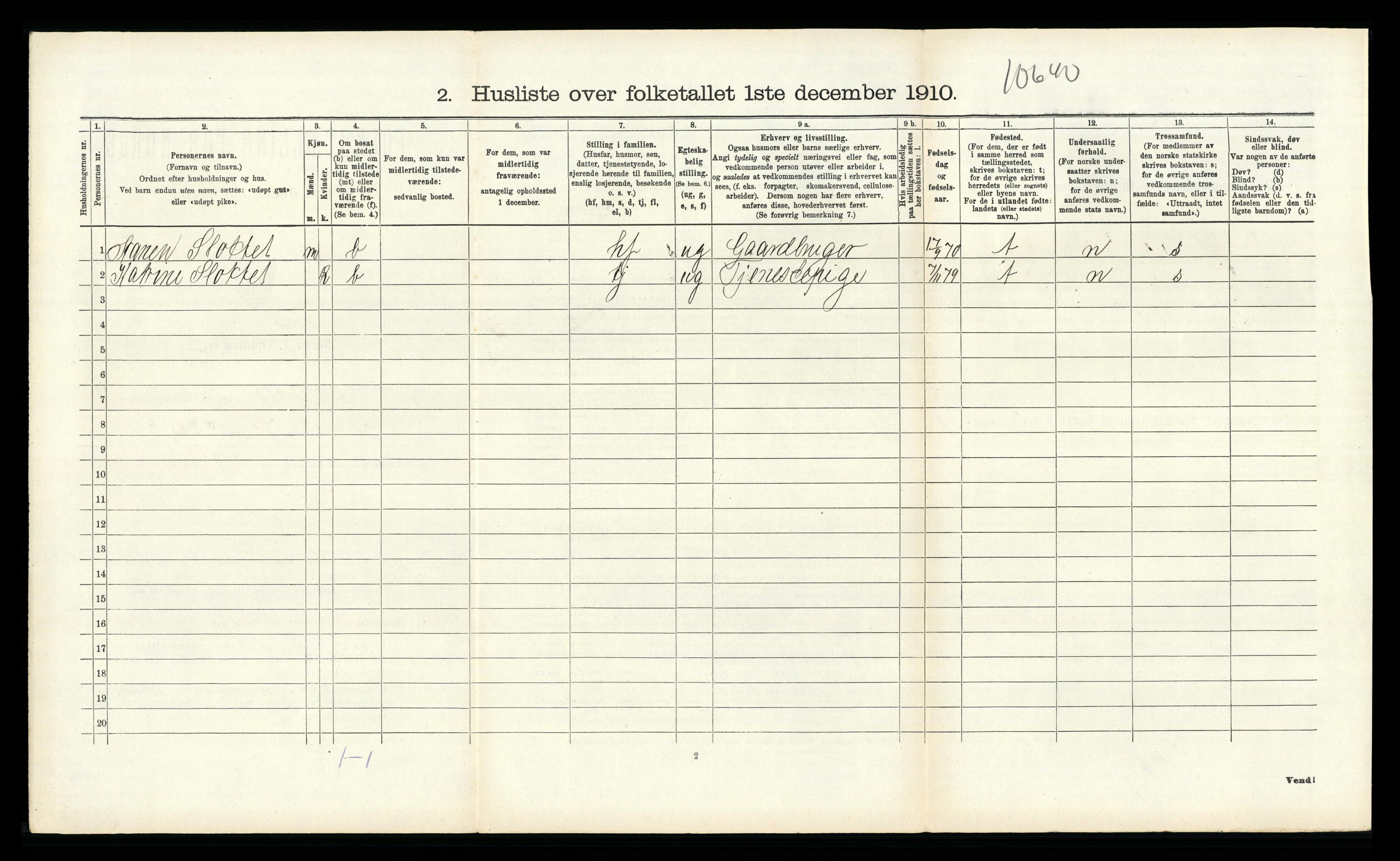 RA, 1910 census for Birkenes, 1910, p. 689