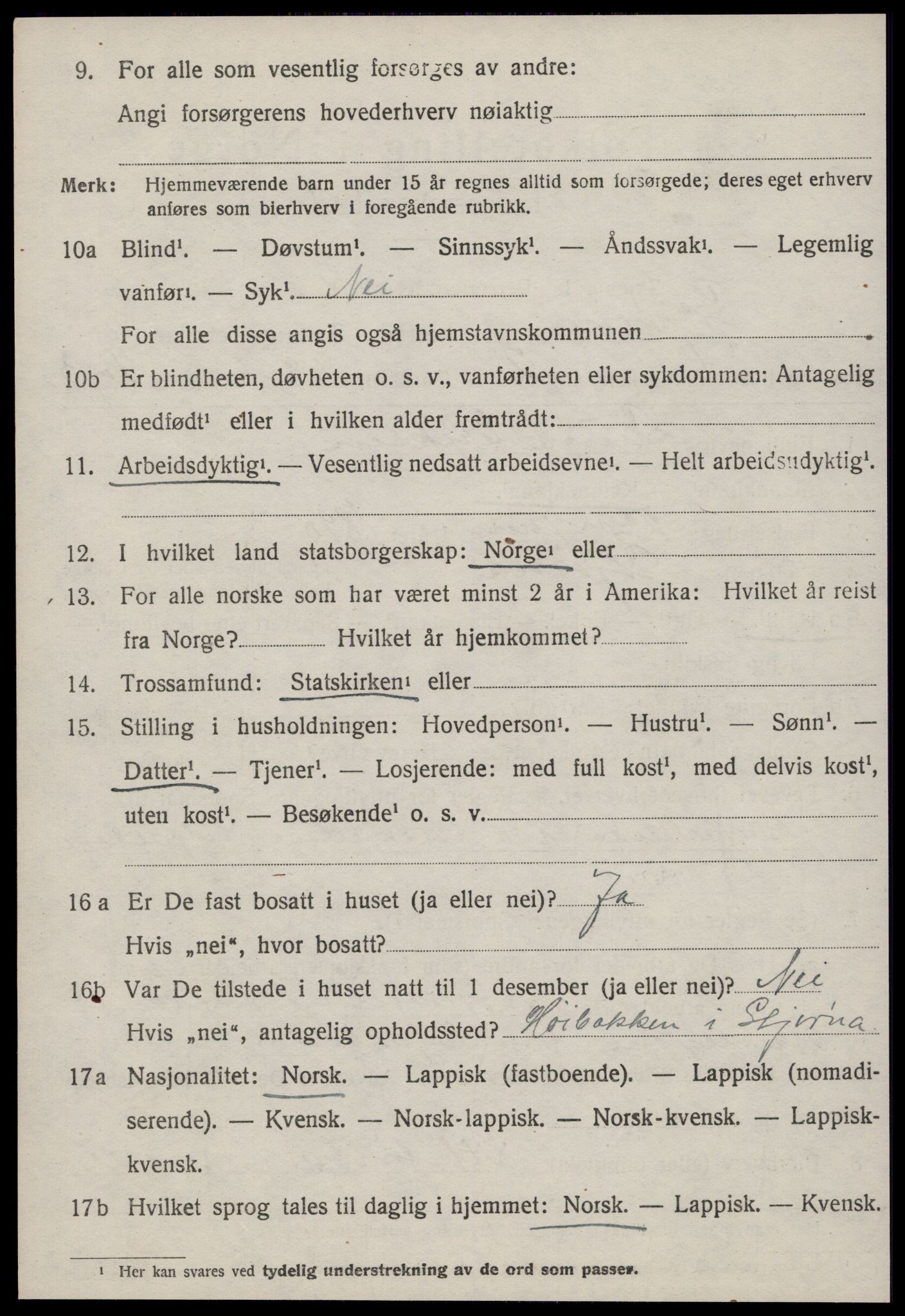 SAT, 1920 census for Stjørna, 1920, p. 3841