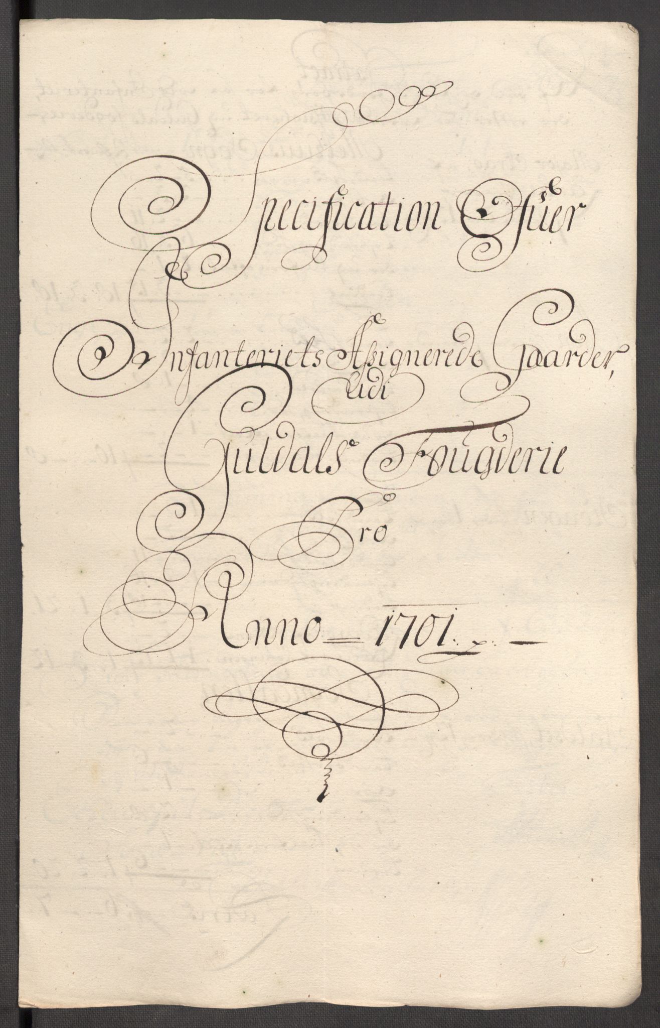 Rentekammeret inntil 1814, Reviderte regnskaper, Fogderegnskap, AV/RA-EA-4092/R60/L3951: Fogderegnskap Orkdal og Gauldal, 1701, p. 307