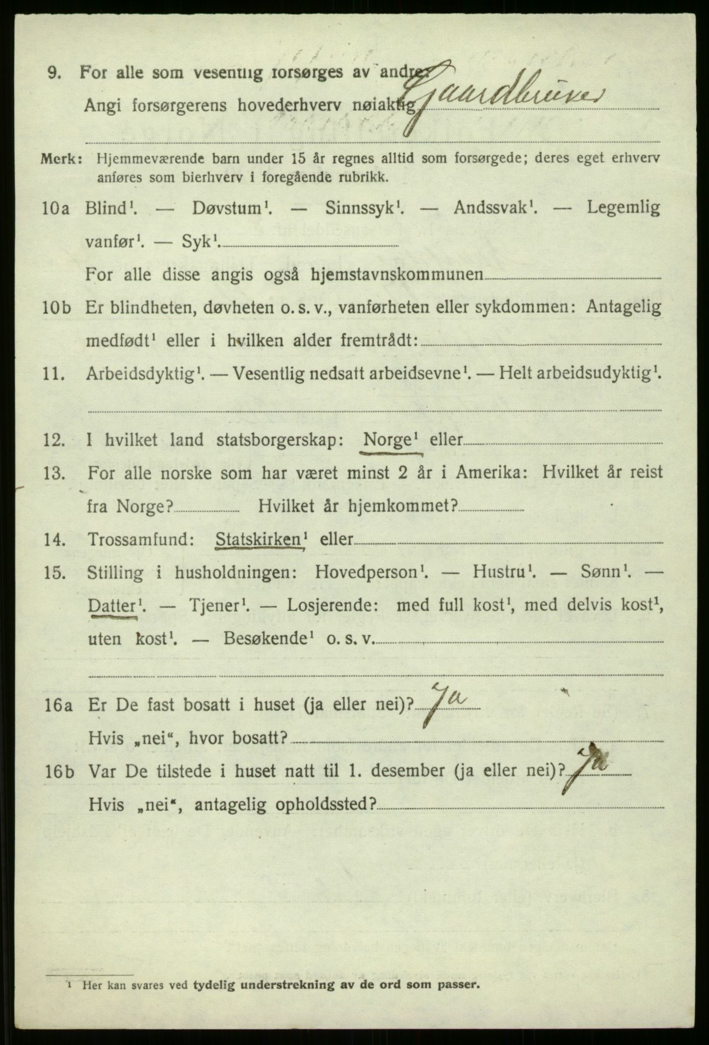 SAB, 1920 census for Naustdal, 1920, p. 2526