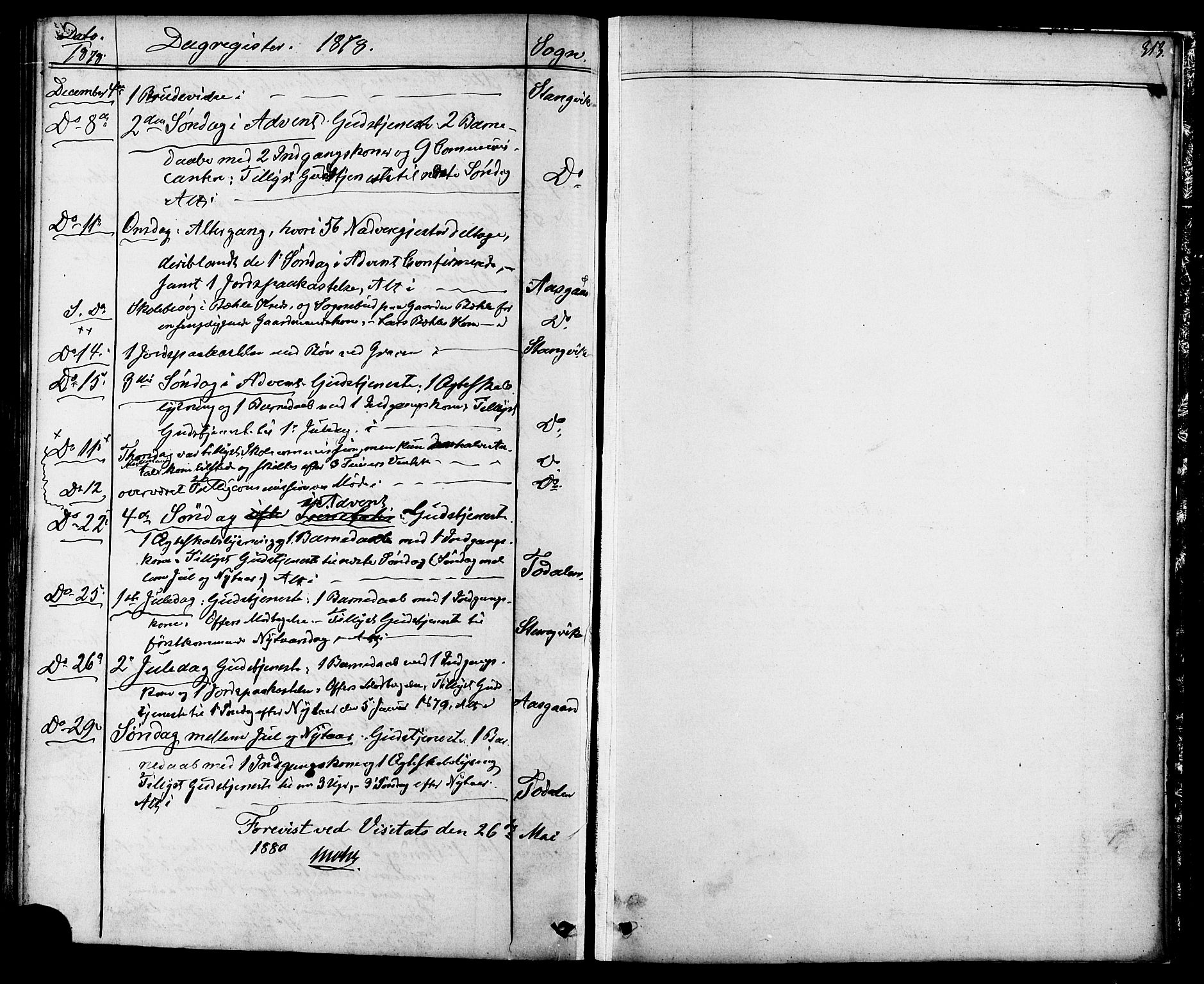 Ministerialprotokoller, klokkerbøker og fødselsregistre - Møre og Romsdal, AV/SAT-A-1454/592/L1027: Parish register (official) no. 592A05, 1865-1878, p. 313