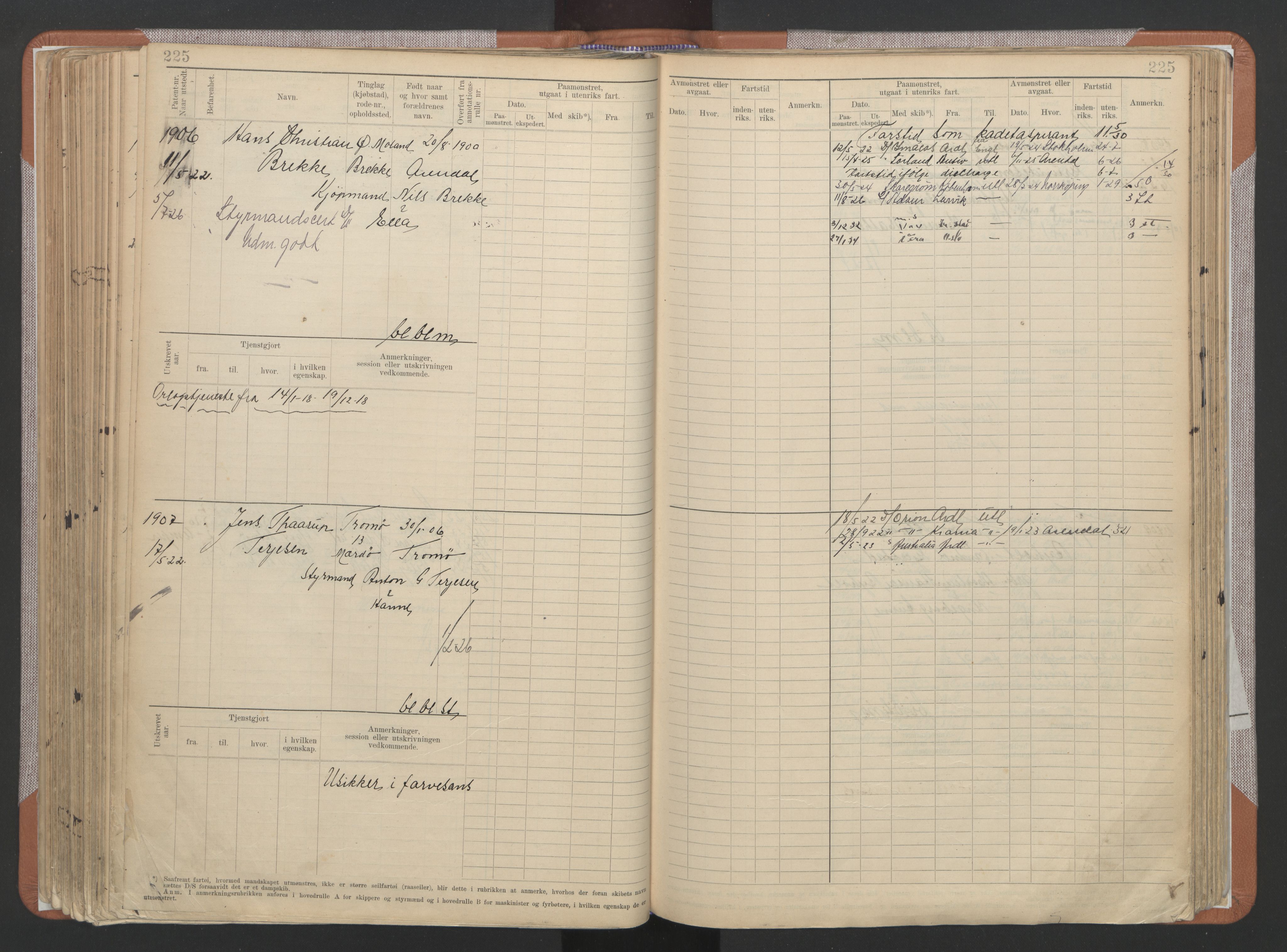 Arendal mønstringskrets, AV/SAK-2031-0012/F/Fb/L0022: Hovedrulle A nr 1466-2242, S-20, 1914-1930, p. 234