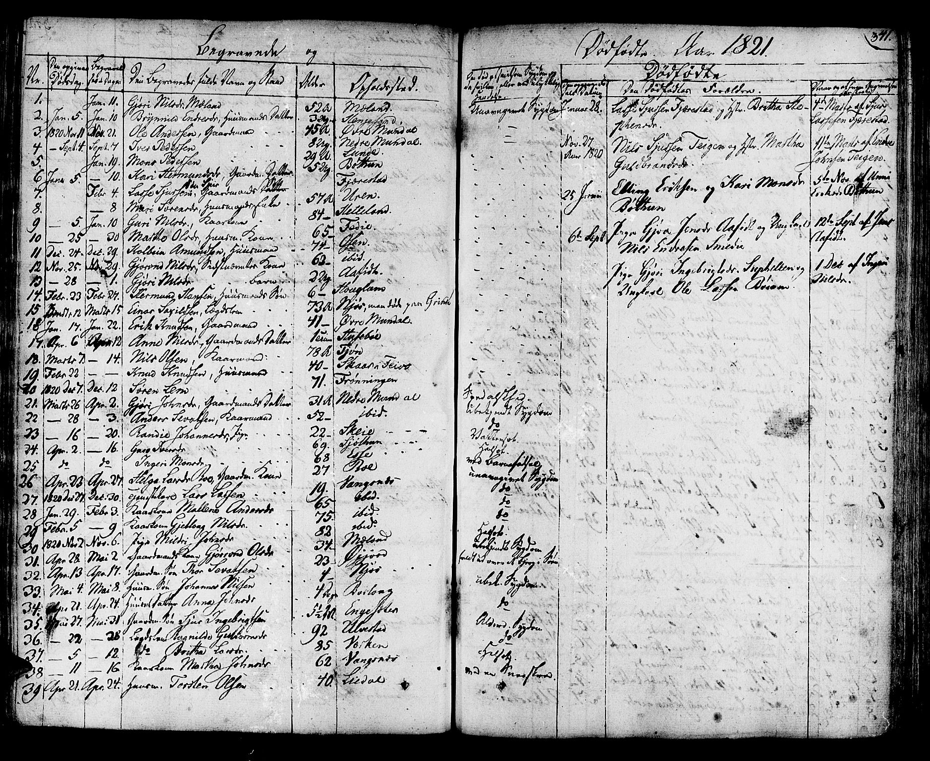 Leikanger sokneprestembete, AV/SAB-A-81001/H/Haa/Haaa/L0006: Parish register (official) no. A 6, 1810-1838, p. 341