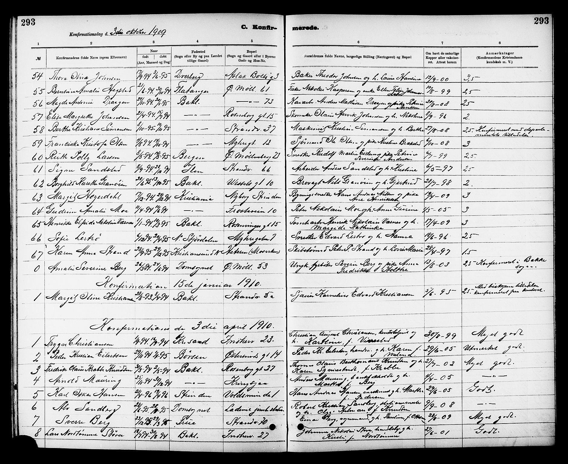 Ministerialprotokoller, klokkerbøker og fødselsregistre - Sør-Trøndelag, SAT/A-1456/605/L0254: Parish register (copy) no. 605C01, 1908-1916, p. 293