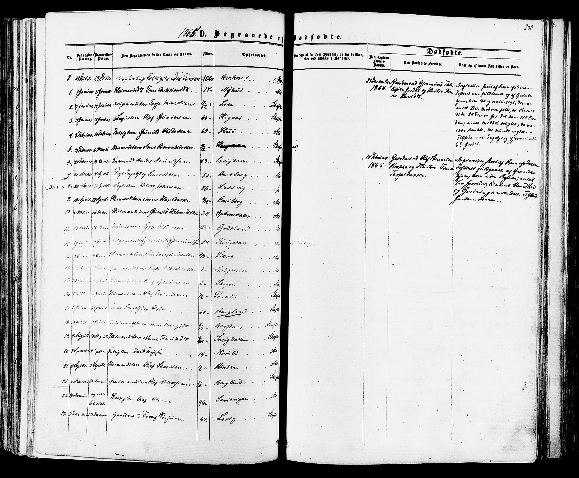 Mo kirkebøker, SAKO/A-286/F/Fa/L0006: Parish register (official) no. I 6, 1865-1885, p. 230