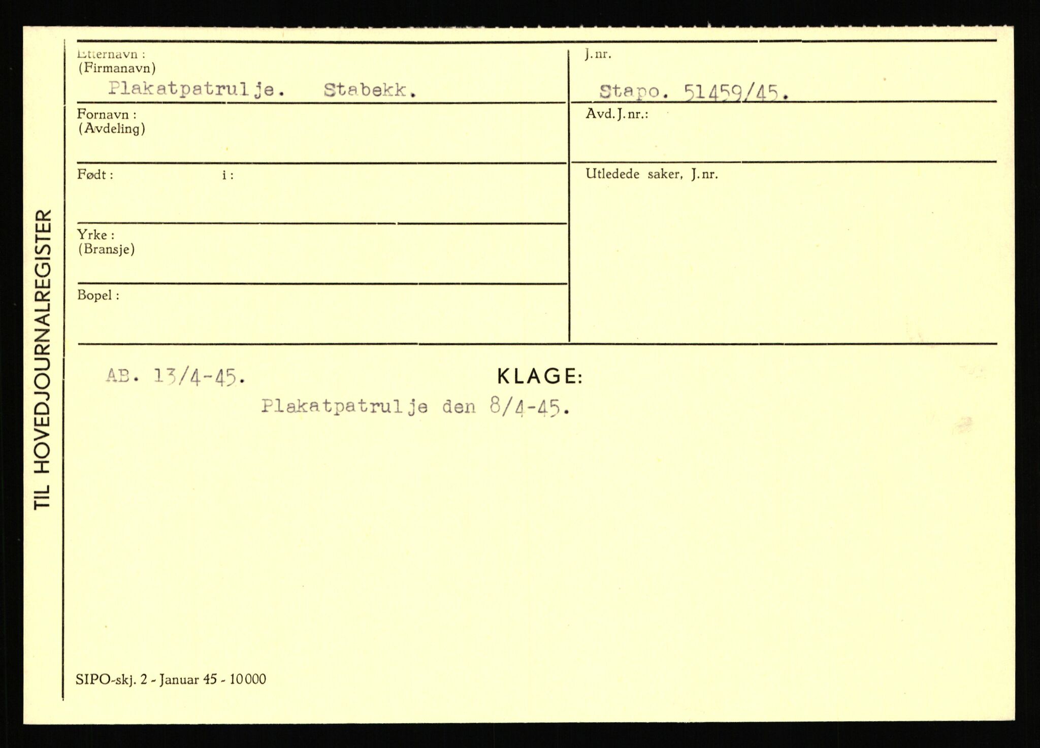 Statspolitiet - Hovedkontoret / Osloavdelingen, AV/RA-S-1329/C/Ca/L0012: Oanæs - Quistgaard	, 1943-1945, p. 4621