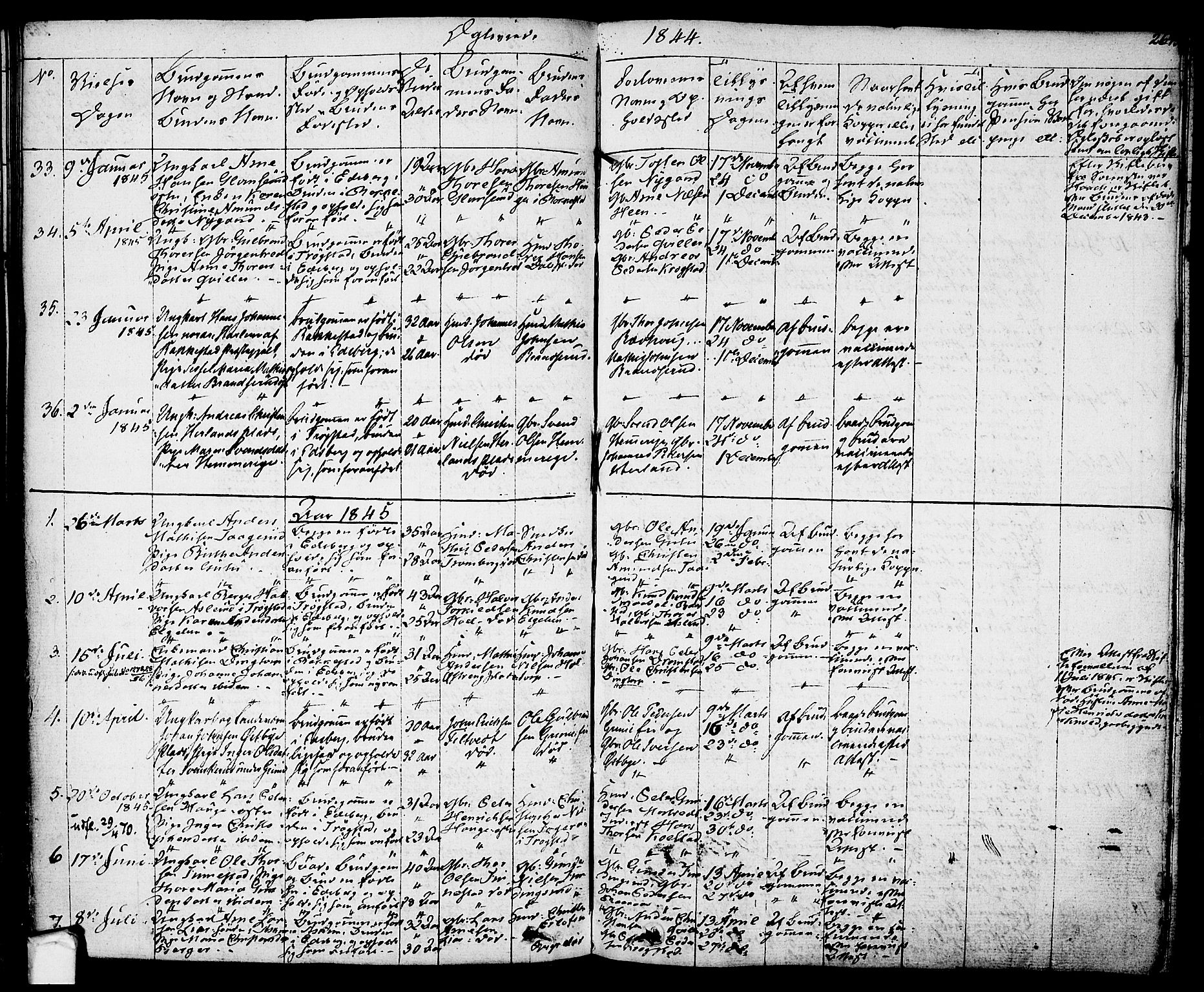 Eidsberg prestekontor Kirkebøker, SAO/A-10905/F/Fa/L0008: Parish register (official) no. I 8, 1832-1848, p. 264
