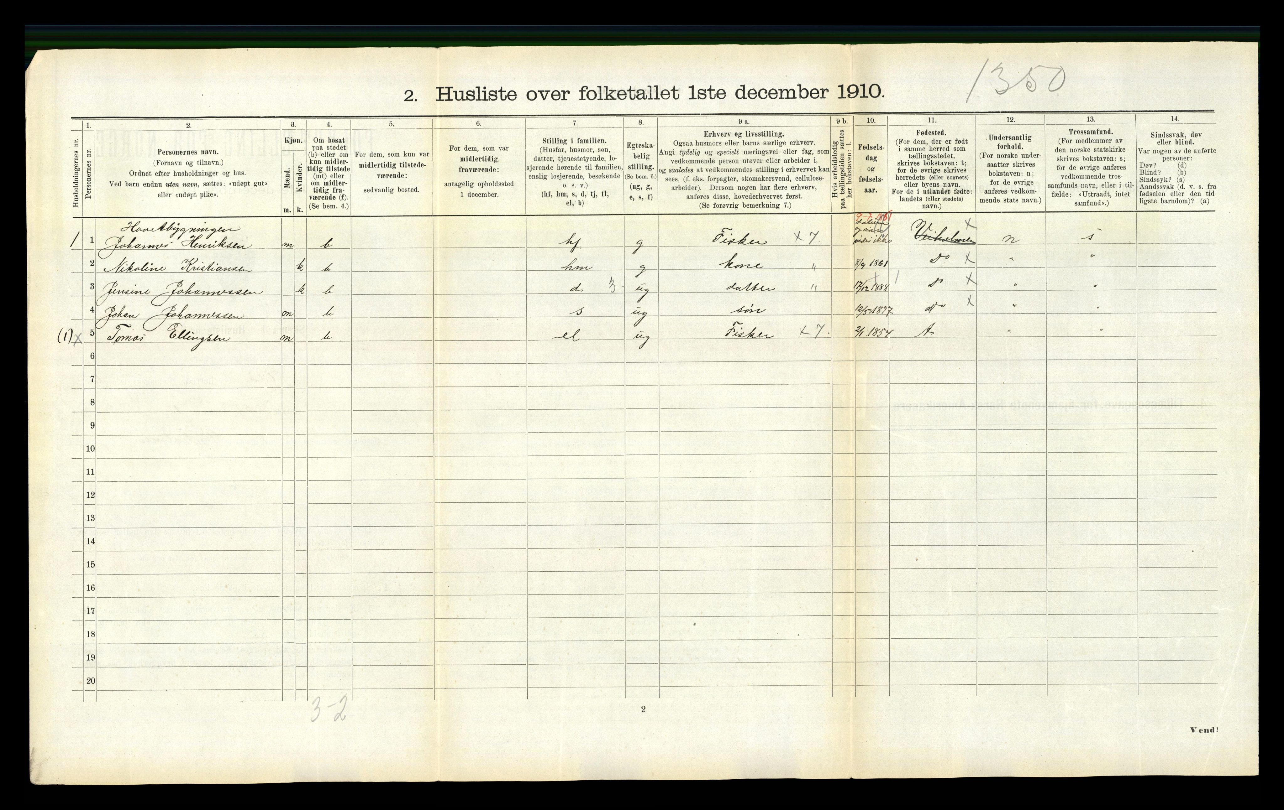 RA, 1910 census for Edøy, 1910, p. 519