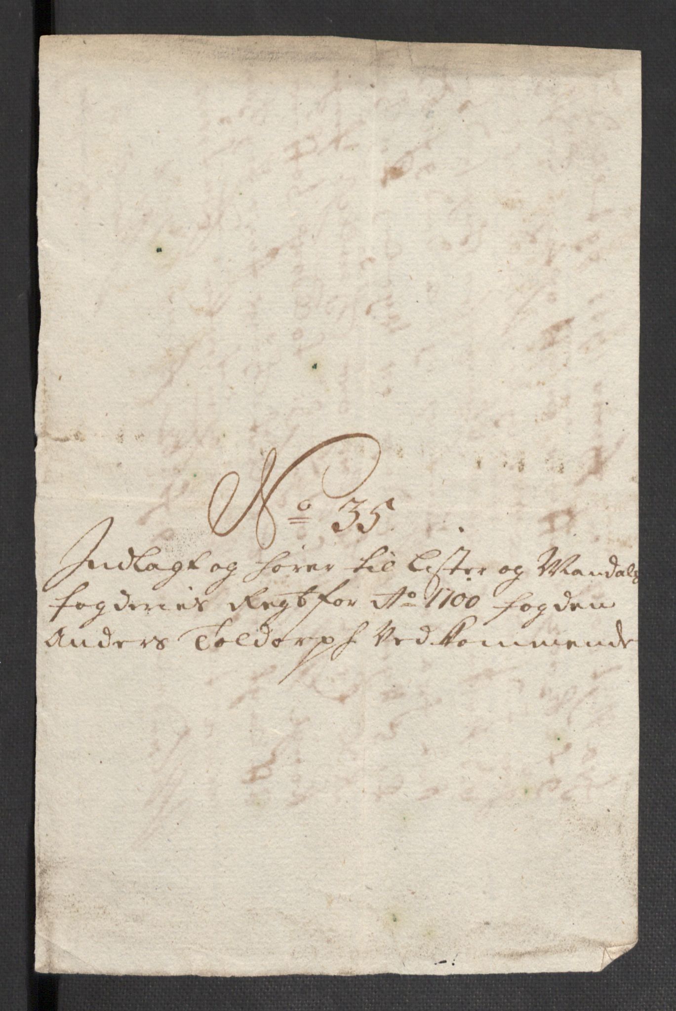 Rentekammeret inntil 1814, Reviderte regnskaper, Fogderegnskap, AV/RA-EA-4092/R43/L2548: Fogderegnskap Lista og Mandal, 1700, p. 266