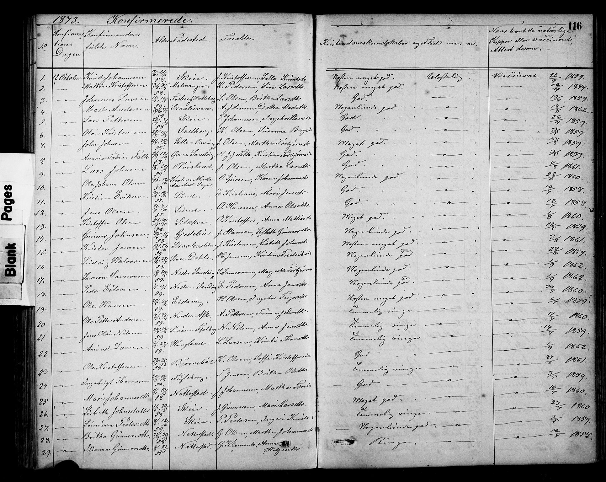 Kvinnherad sokneprestembete, SAB/A-76401/H/Hab: Parish register (copy) no. A 2, 1873-1900, p. 116