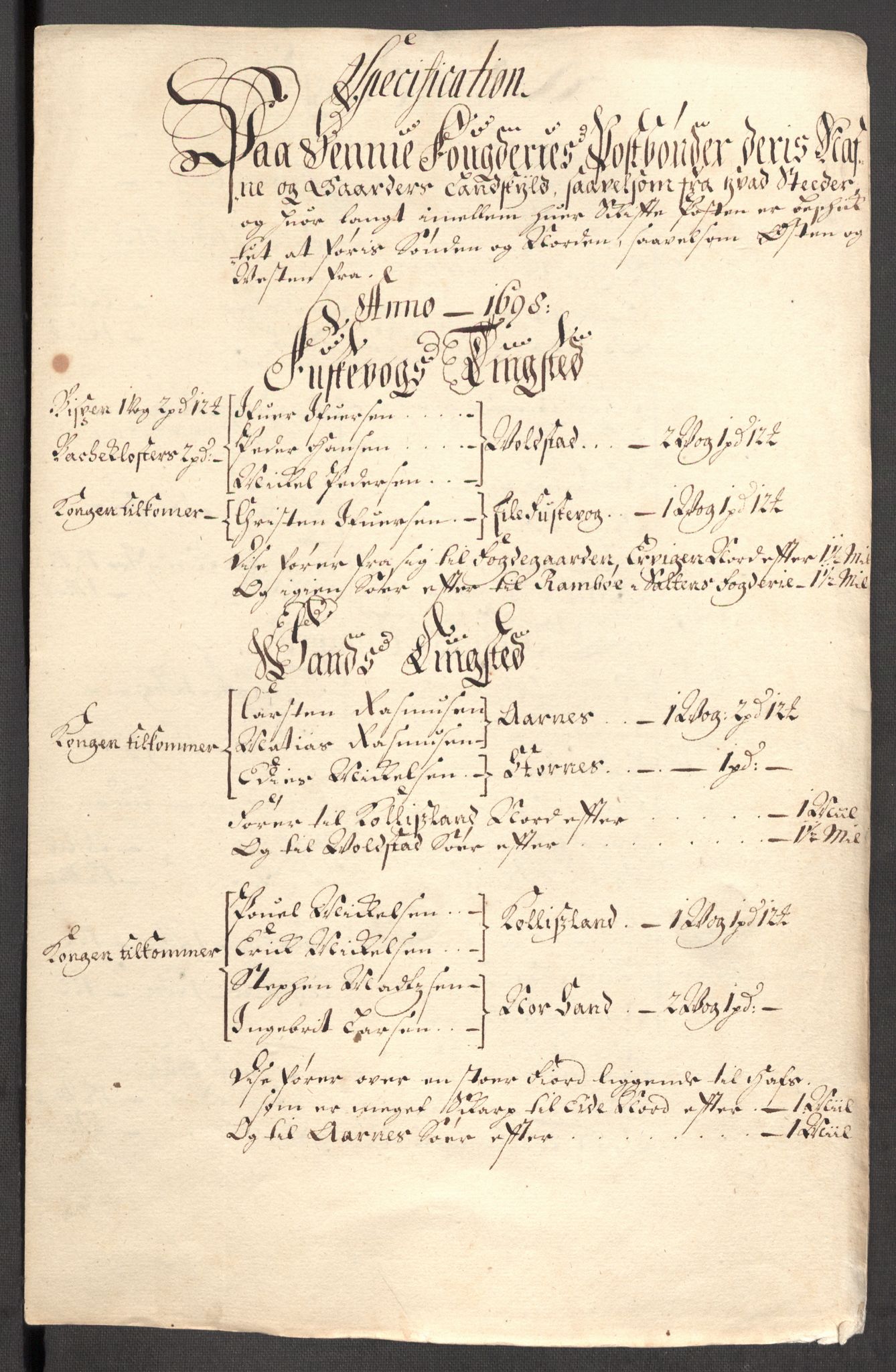 Rentekammeret inntil 1814, Reviderte regnskaper, Fogderegnskap, RA/EA-4092/R68/L4754: Fogderegnskap Senja og Troms, 1697-1699, p. 232