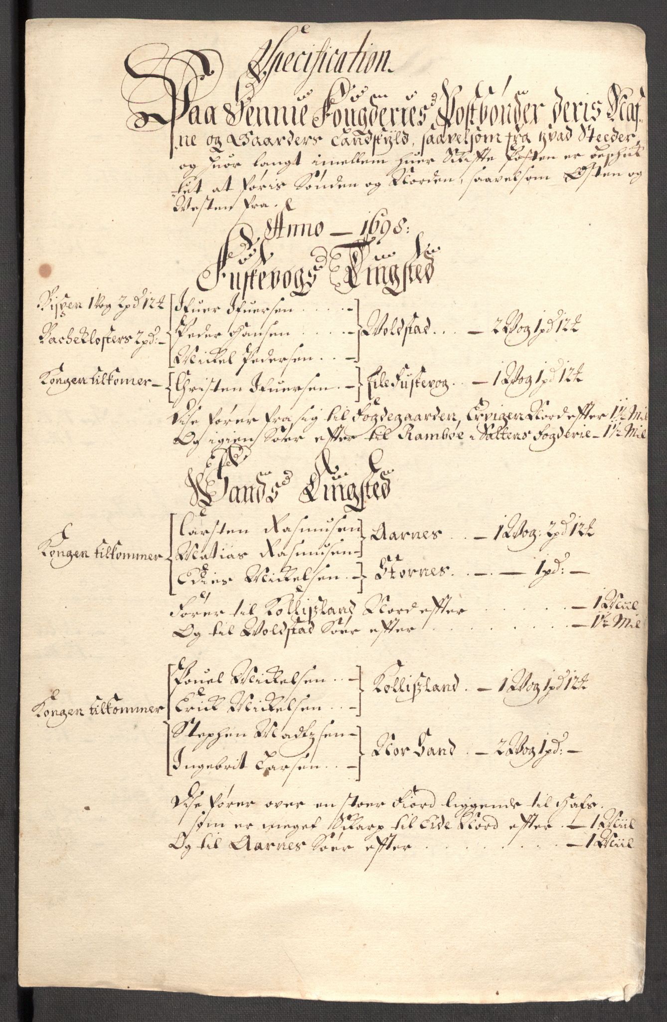 Rentekammeret inntil 1814, Reviderte regnskaper, Fogderegnskap, AV/RA-EA-4092/R68/L4754: Fogderegnskap Senja og Troms, 1697-1699, p. 232