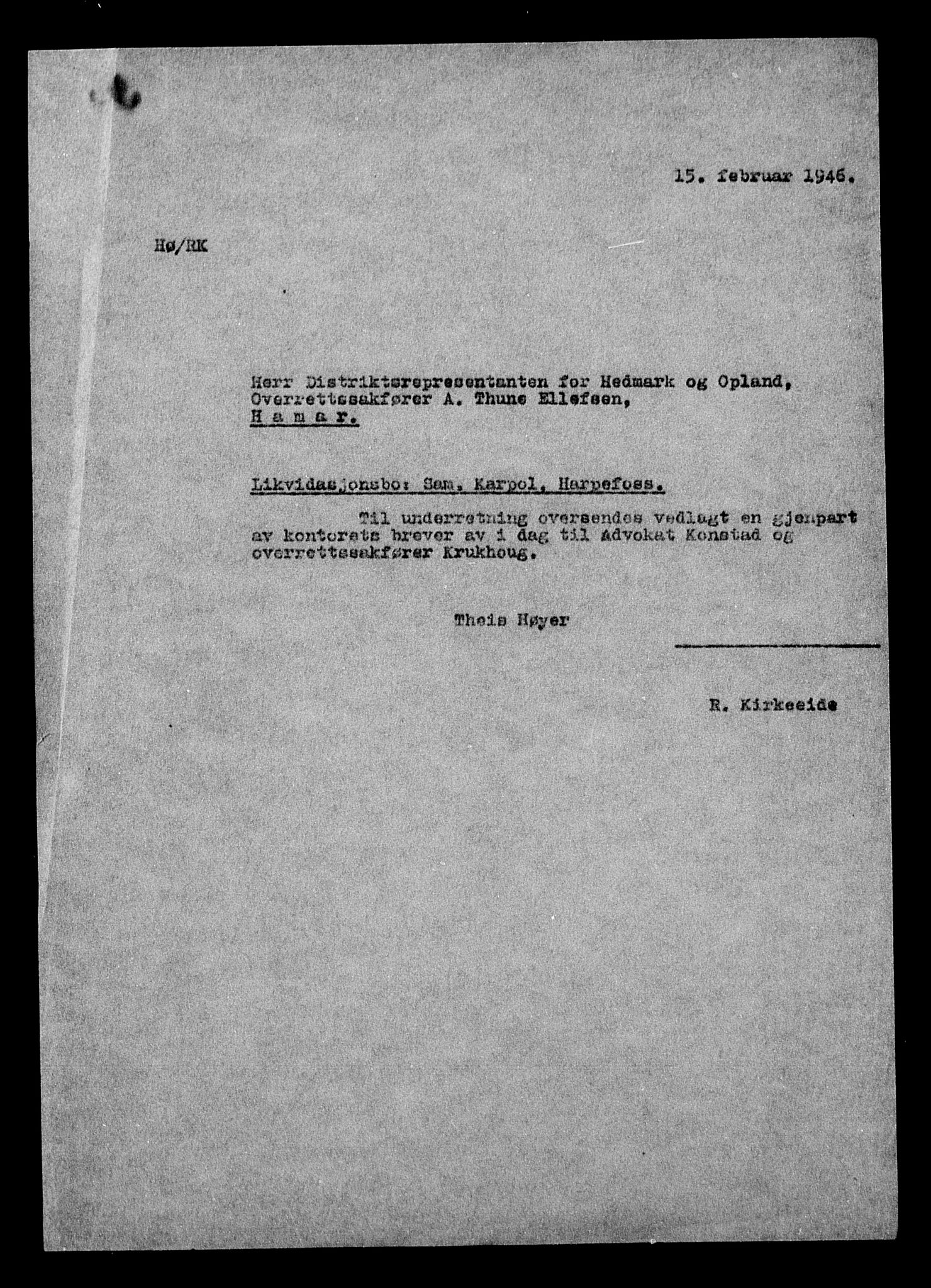 Justisdepartementet, Tilbakeføringskontoret for inndratte formuer, AV/RA-S-1564/H/Hc/Hcc/L0949: --, 1945-1947, p. 470