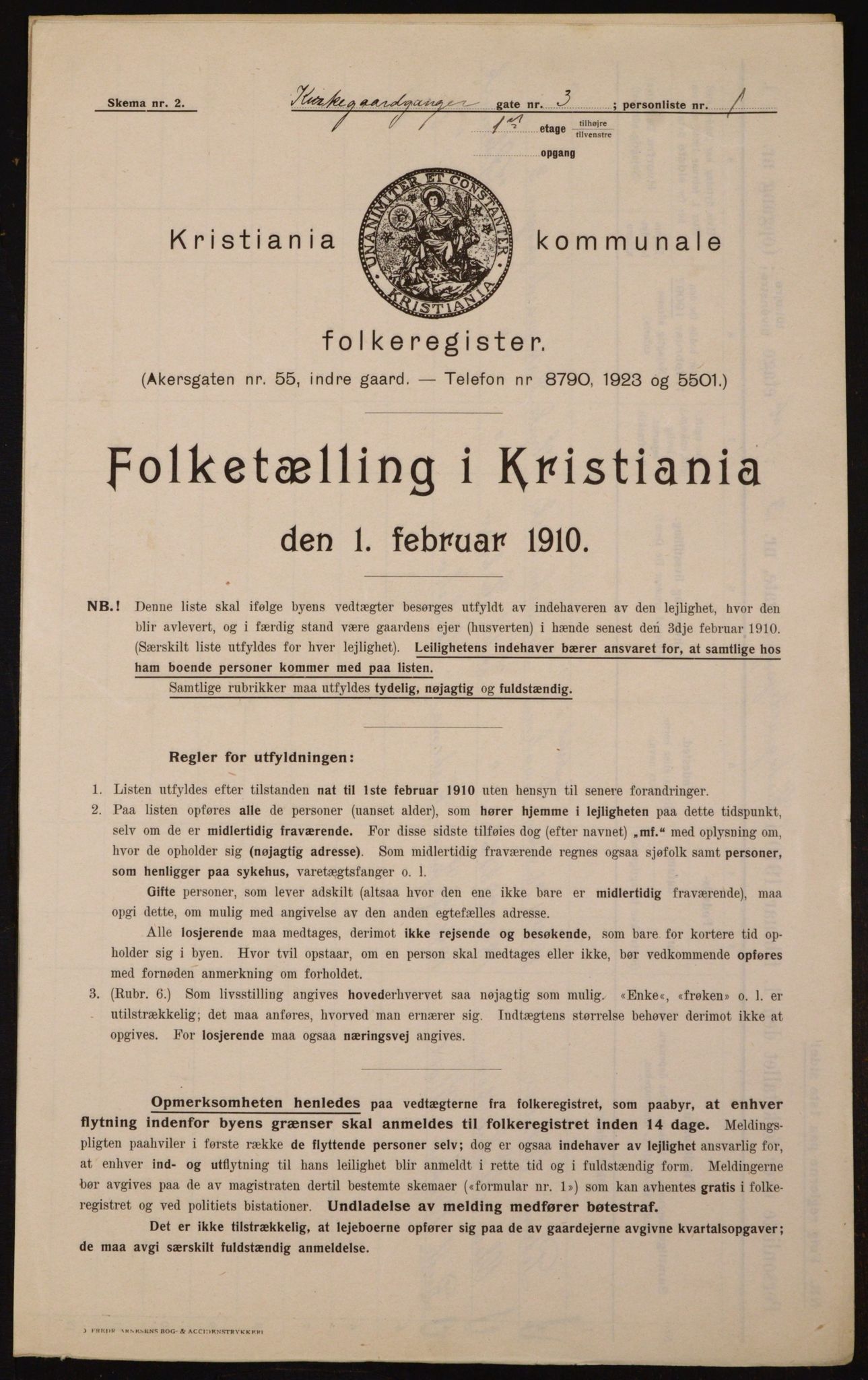 OBA, Municipal Census 1910 for Kristiania, 1910, p. 48476