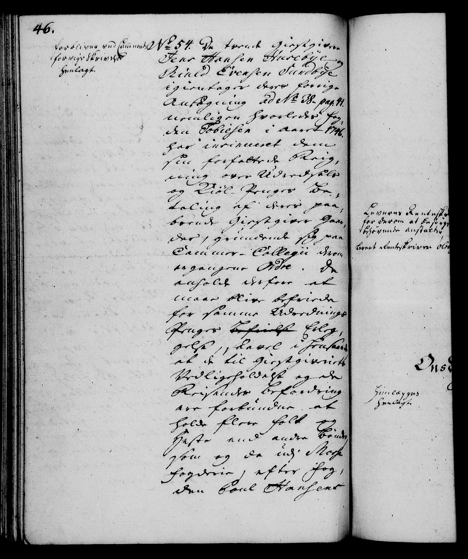 Rentekammeret, Kammerkanselliet, AV/RA-EA-3111/G/Gh/Gha/L0029: Norsk ekstraktmemorialprotokoll (merket RK 53.74), 1748-1749, p. 46