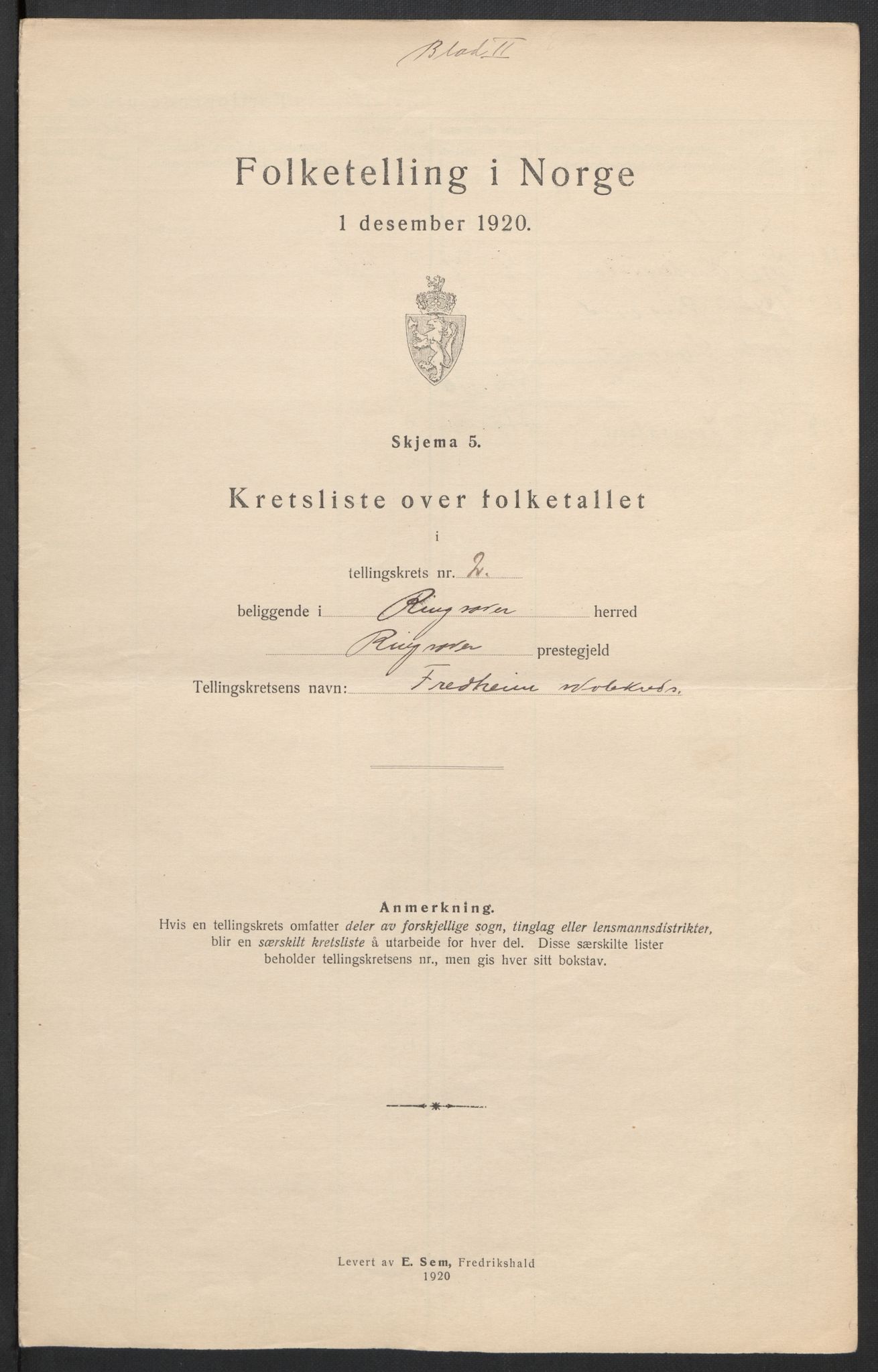 SAH, 1920 census for Ringsaker, 1920, p. 24