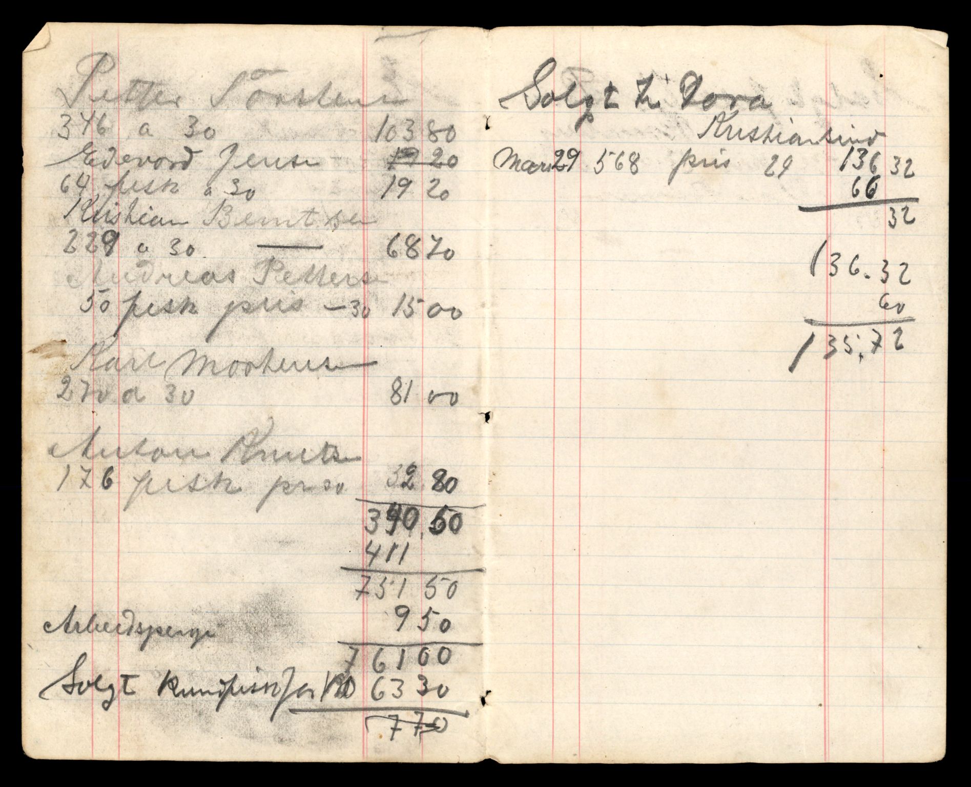 Oppsynssjefen ved Lofotfisket, AV/SAT-A-6224/D/L0178: Lofotfiskernes Selvhjelpskasse, 1880-1906, p. 2285