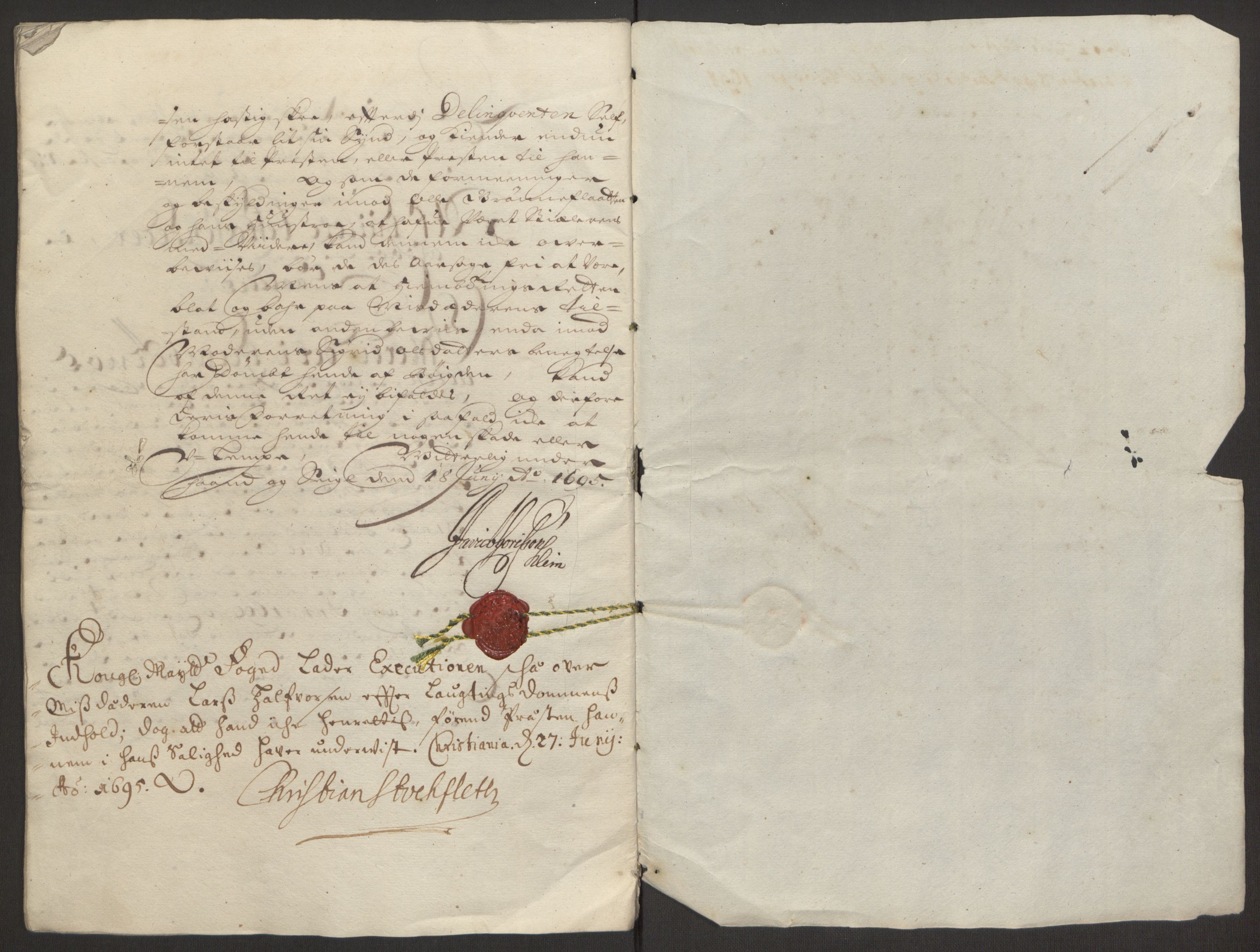 Rentekammeret inntil 1814, Reviderte regnskaper, Fogderegnskap, AV/RA-EA-4092/R24/L1575: Fogderegnskap Numedal og Sandsvær, 1692-1695, p. 505