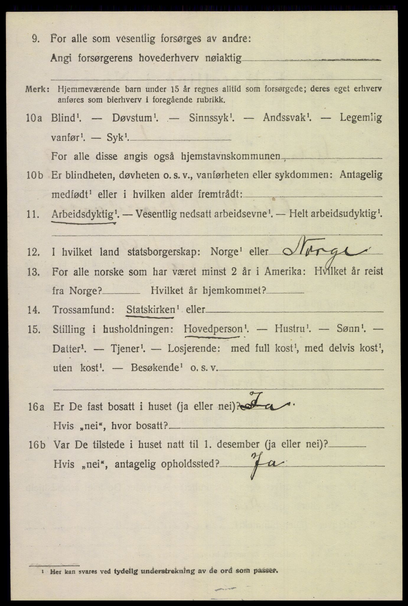 SAK, 1920 census for Gyland, 1920, p. 1983