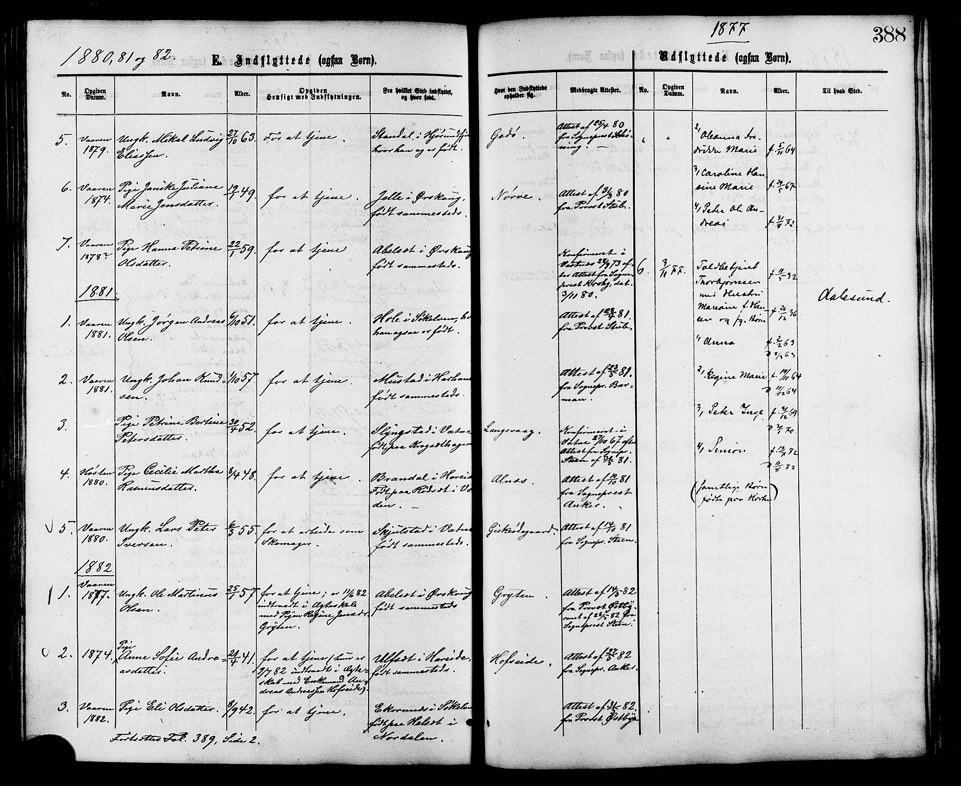 Ministerialprotokoller, klokkerbøker og fødselsregistre - Møre og Romsdal, AV/SAT-A-1454/528/L0399: Parish register (official) no. 528A10, 1864-1879, p. 388