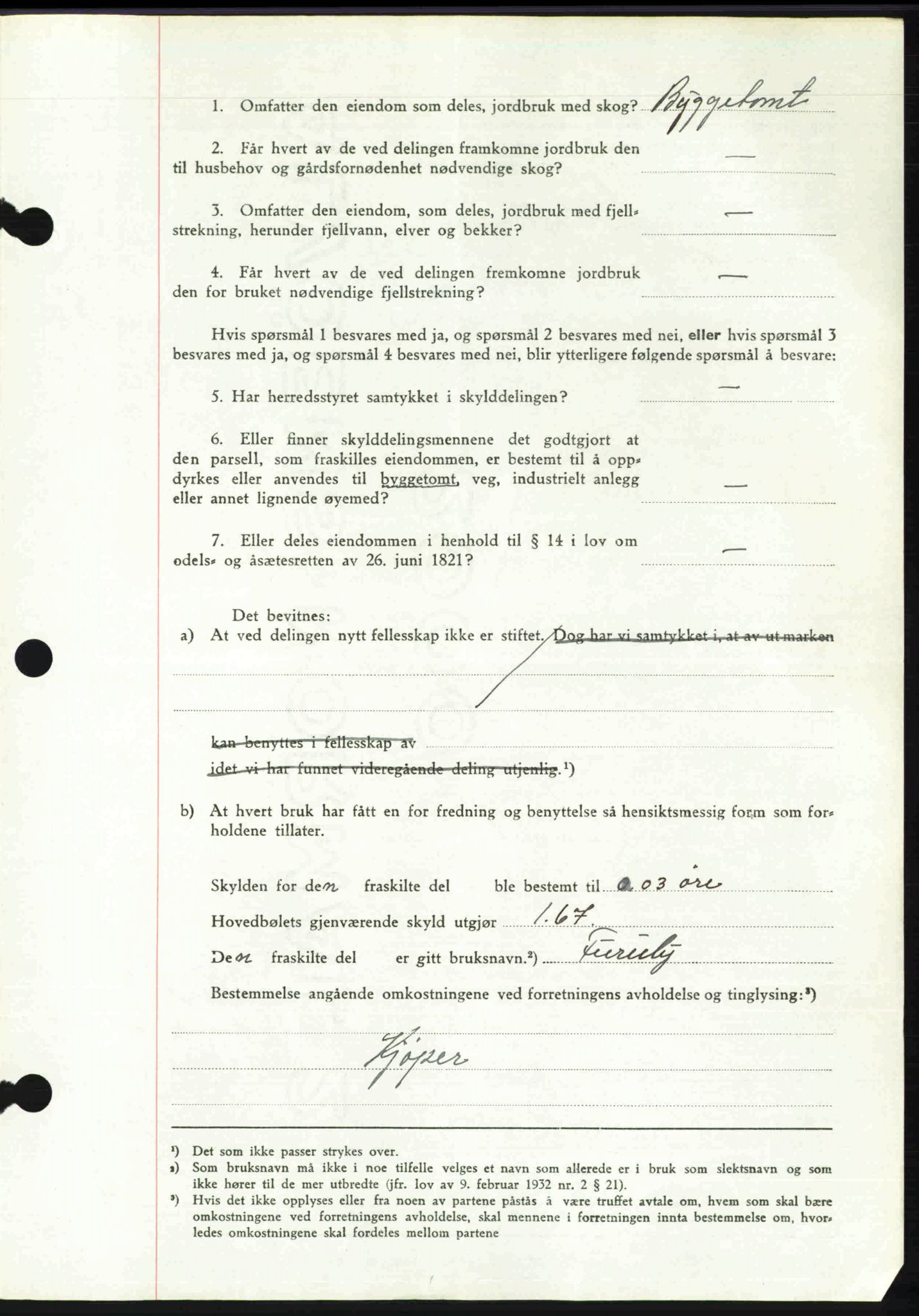 Toten tingrett, SAH/TING-006/H/Hb/Hbc/L0020: Mortgage book no. Hbc-20, 1948-1948, Diary no: : 3373/1948