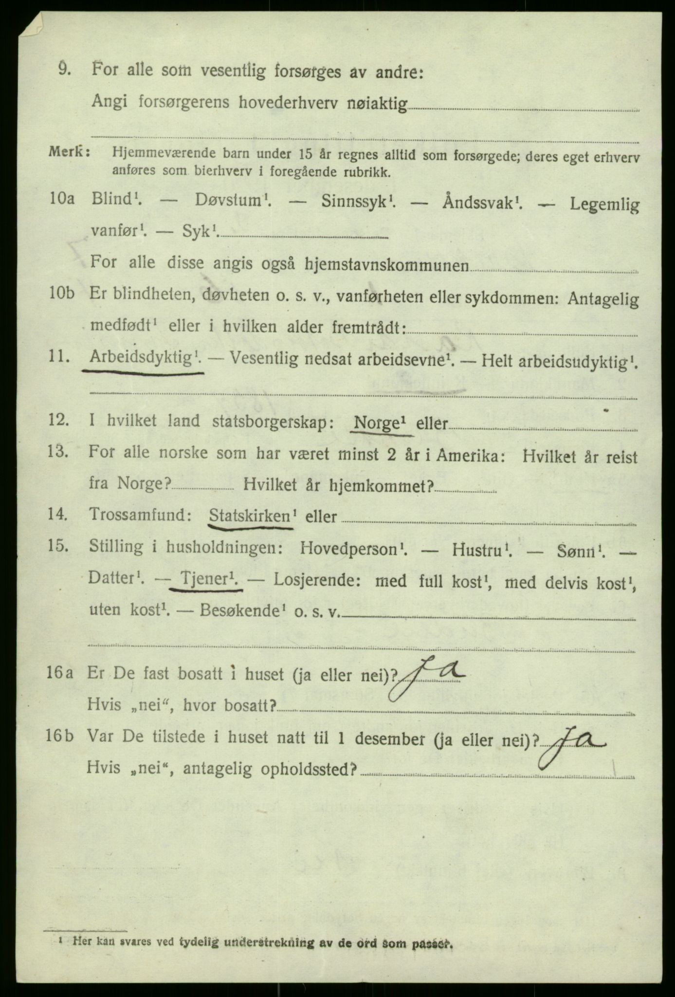 SAB, 1920 census for Brekke, 1920, p. 1481