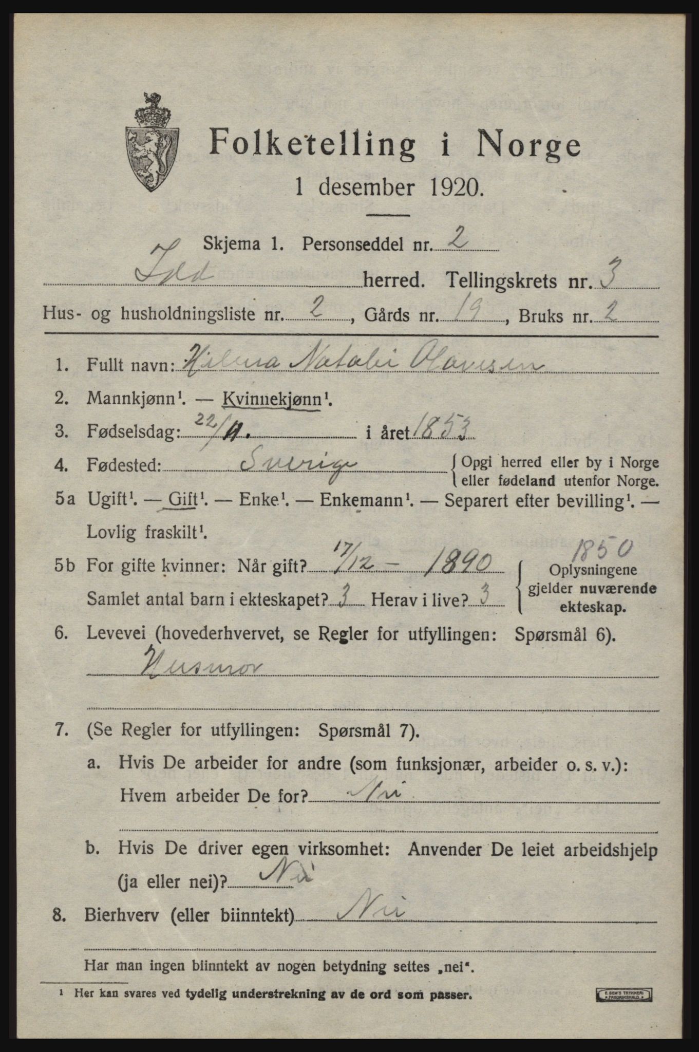 SAO, 1920 census for Idd, 1920, p. 4030